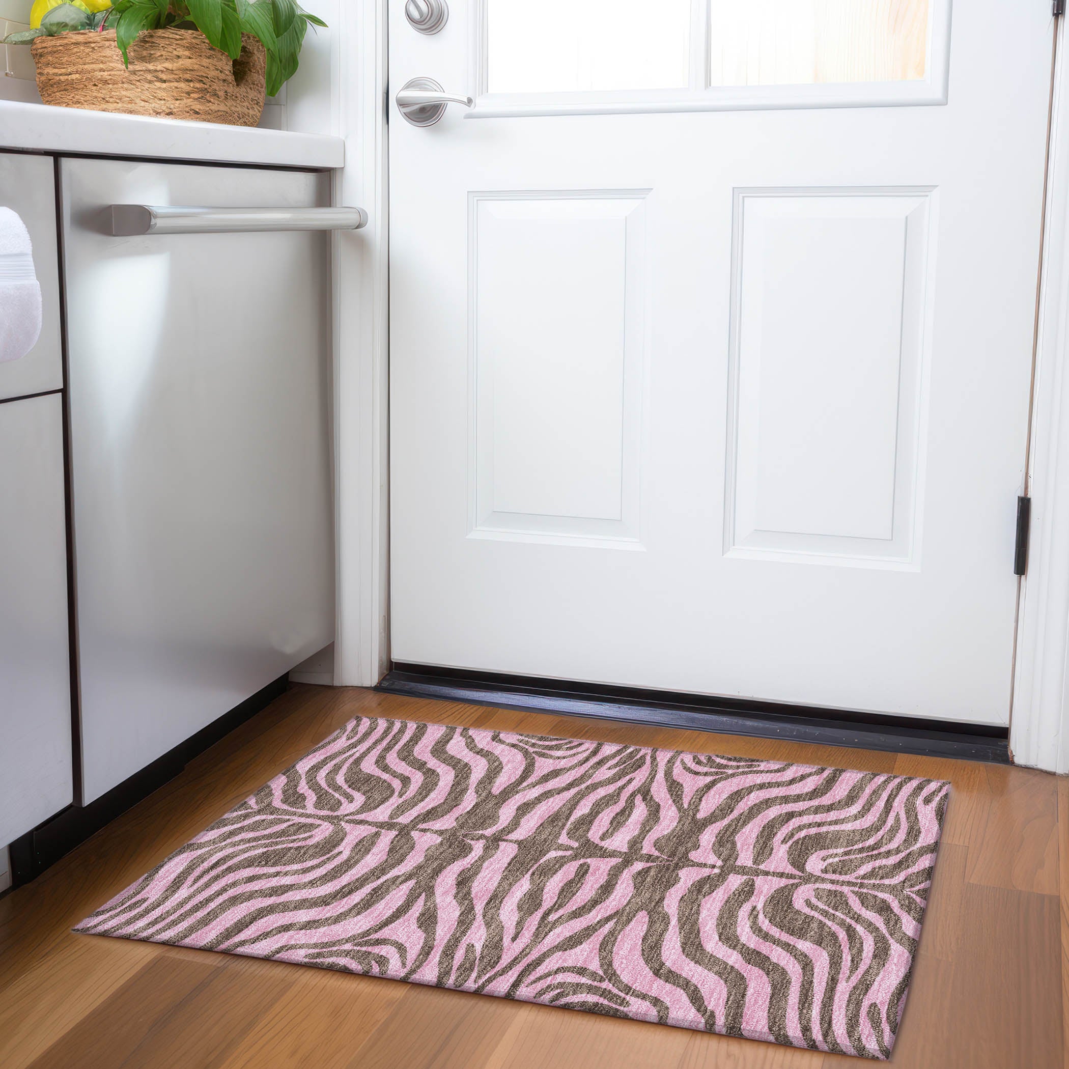 Reykjavik Machine Washable Transitional Brown Rug 1'8" x 2'6" #shape_Rectangle