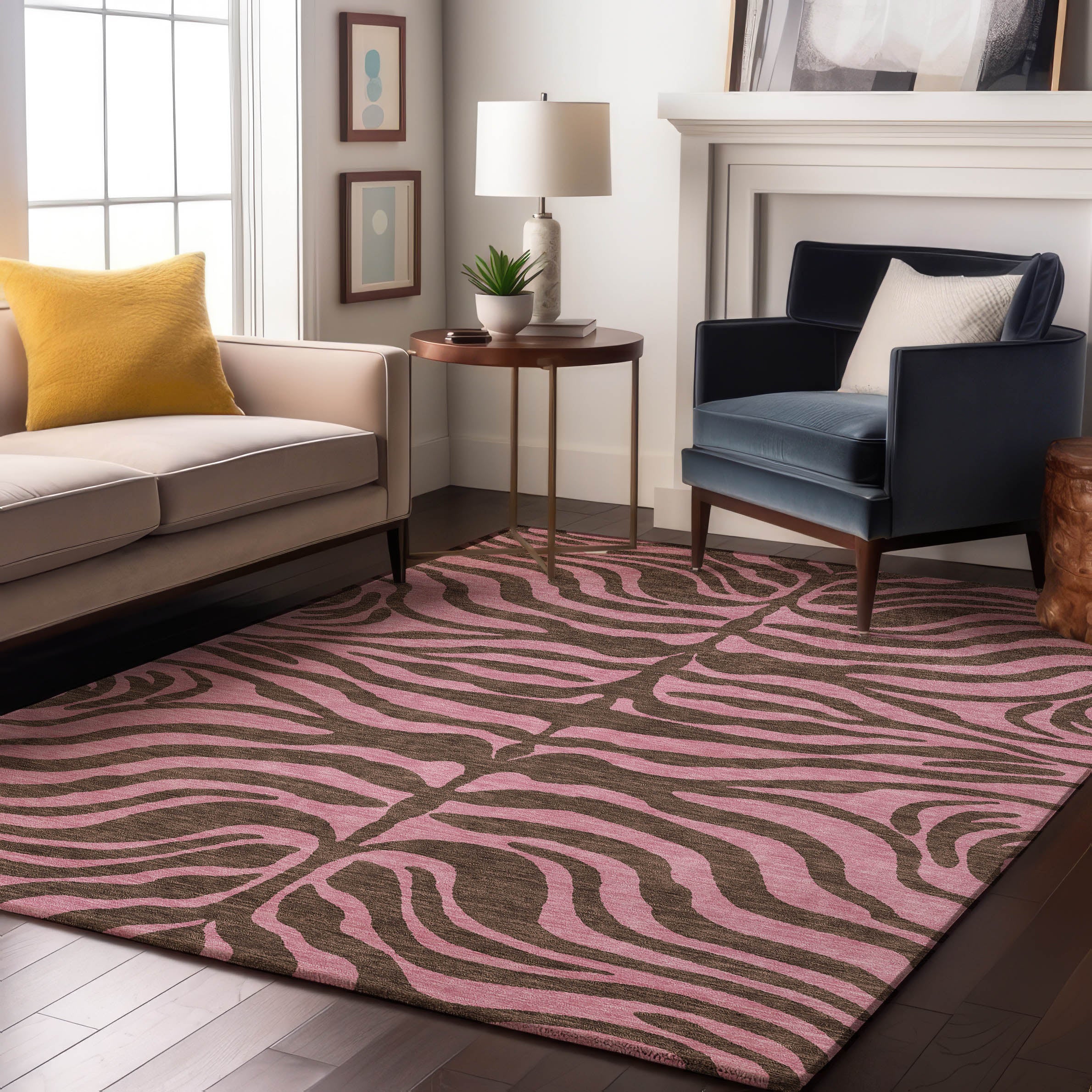 Reykjavik Machine Washable Transitional Brown Rug 2'6" x 3'10" #shape_Rectangle