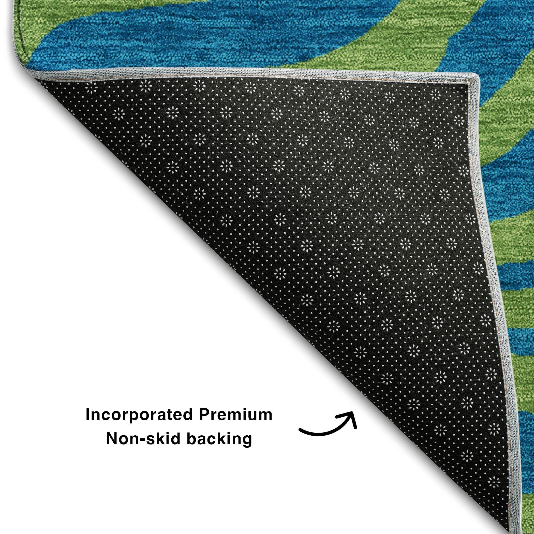 Reykjavik Machine Washable Transitional Green Rug 1'8" x 2'6" #shape_Rectangle