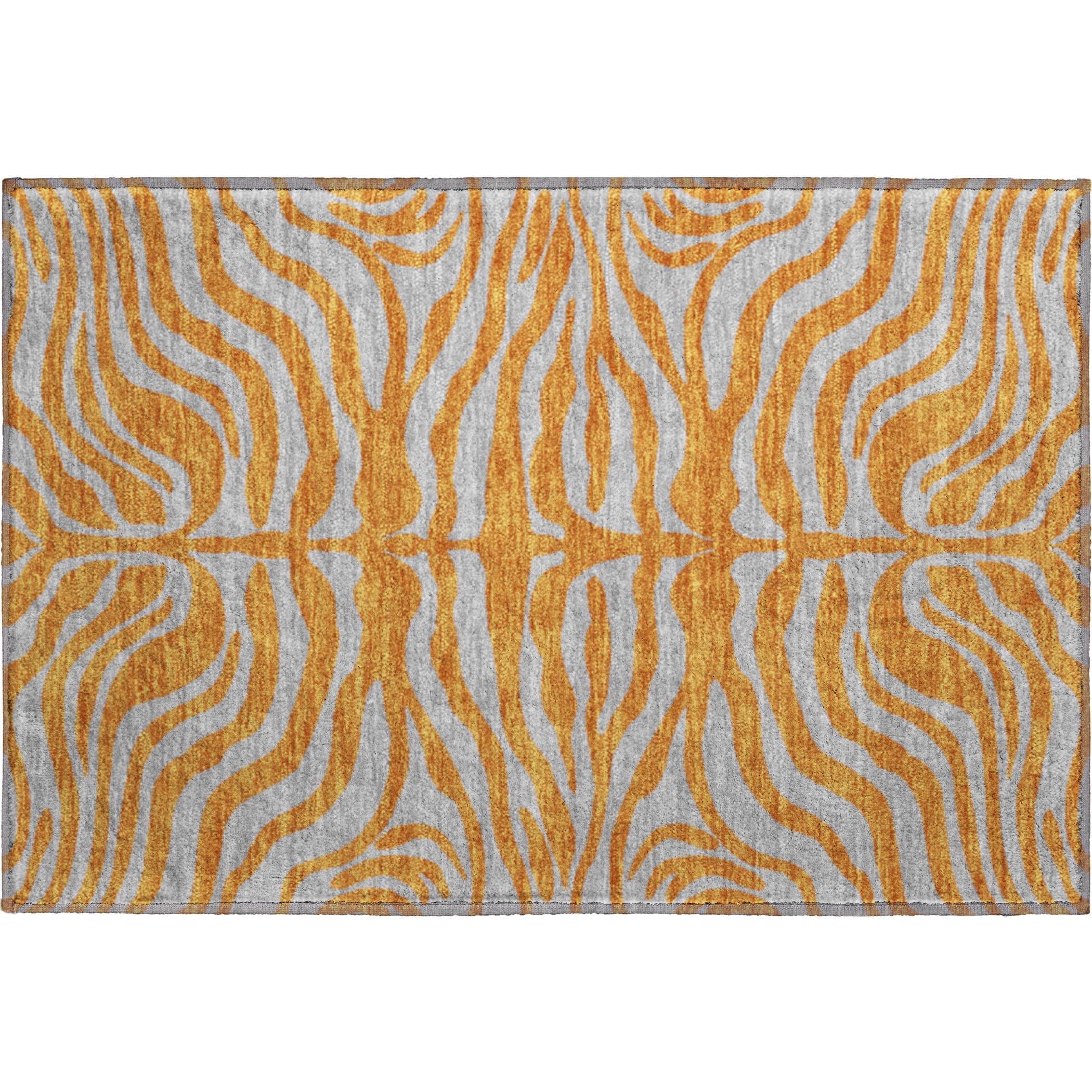 Reykjavik Machine Washable Transitional Orange Rug 1'8" x 2'6" #shape_Rectangle