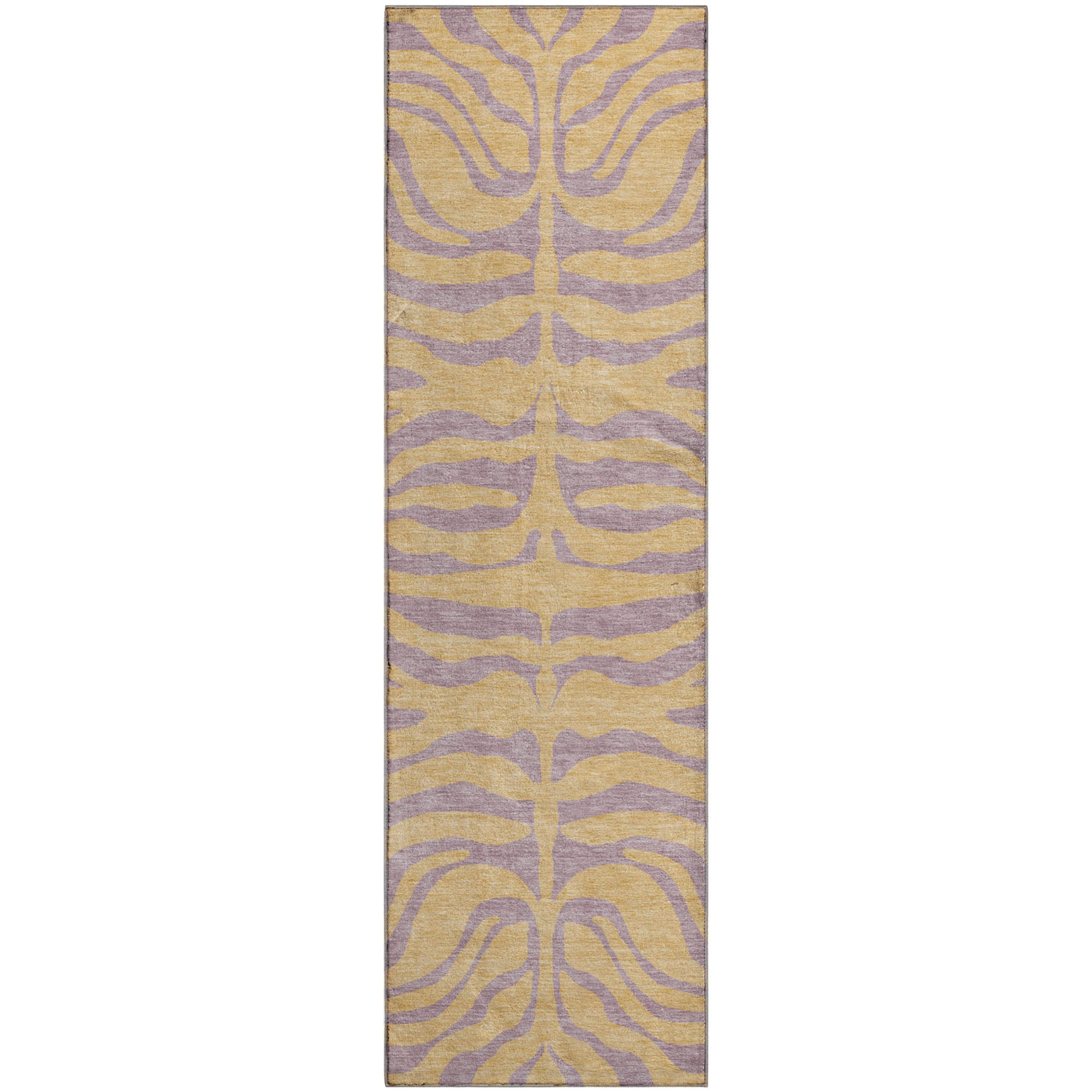 Reykjavik Machine Washable Transitional Peach Orange Rug 2'3" x 7'6" #shape_Runner