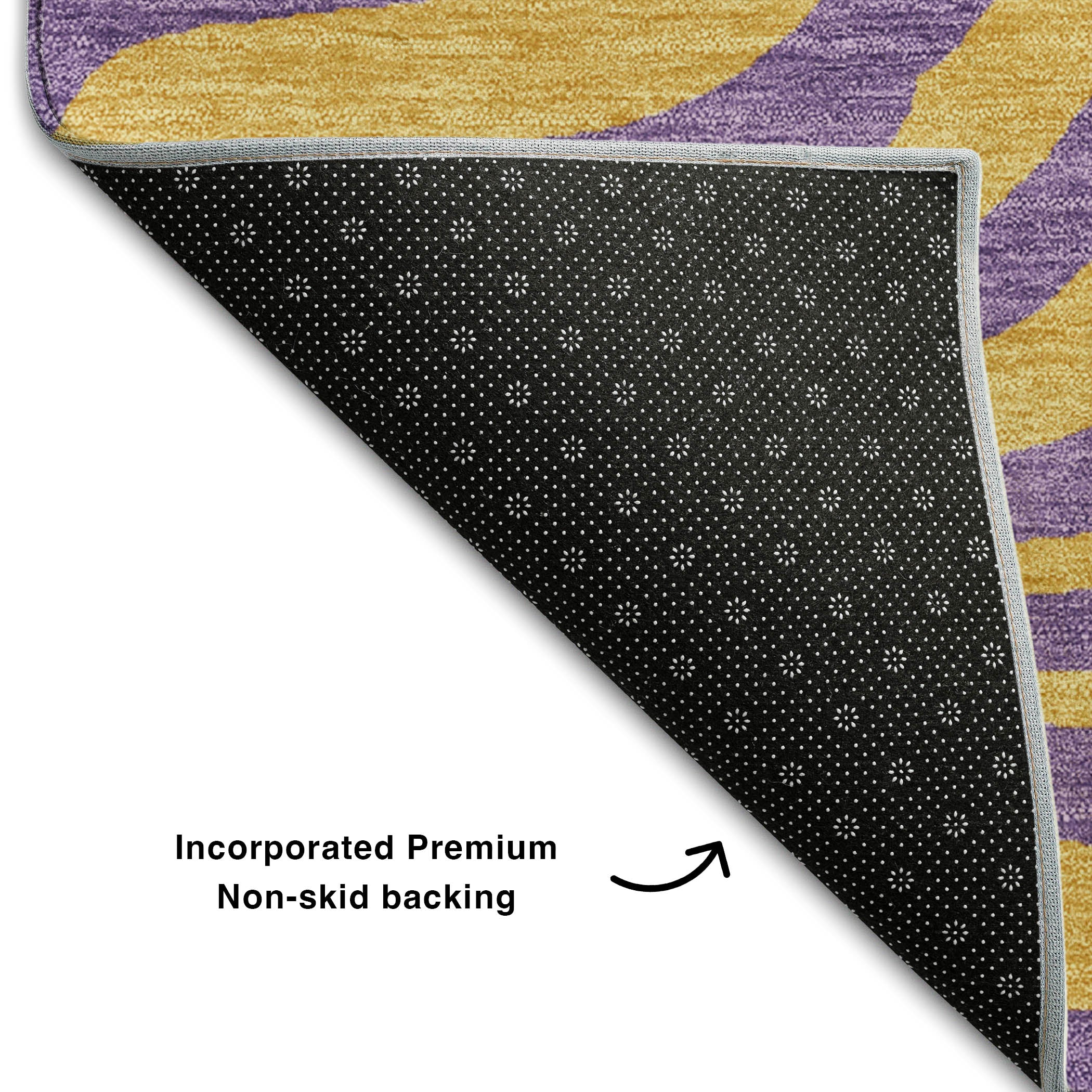 Reykjavik Machine Washable Transitional Purple Rug 1'8" x 2'6" #shape_Rectangle