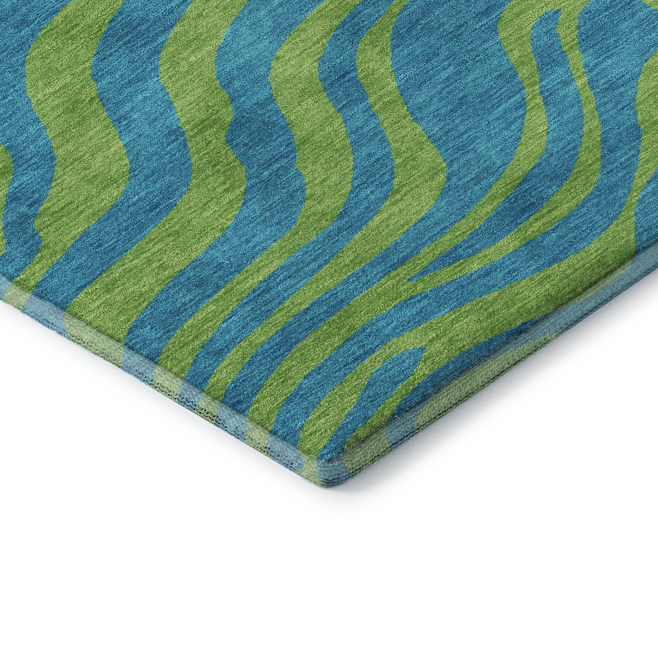 Reykjavik Machine Washable Transitional Teal Rug 1'8" x 2'6" #shape_Rectangle