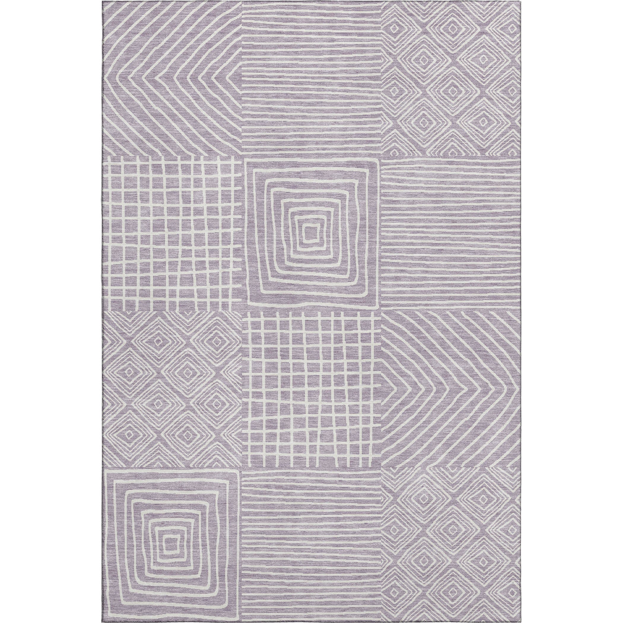 Santorini Machine Washable Transitional Lavender Purple Rug 2'6" x 3'10" #shape_Rectangle