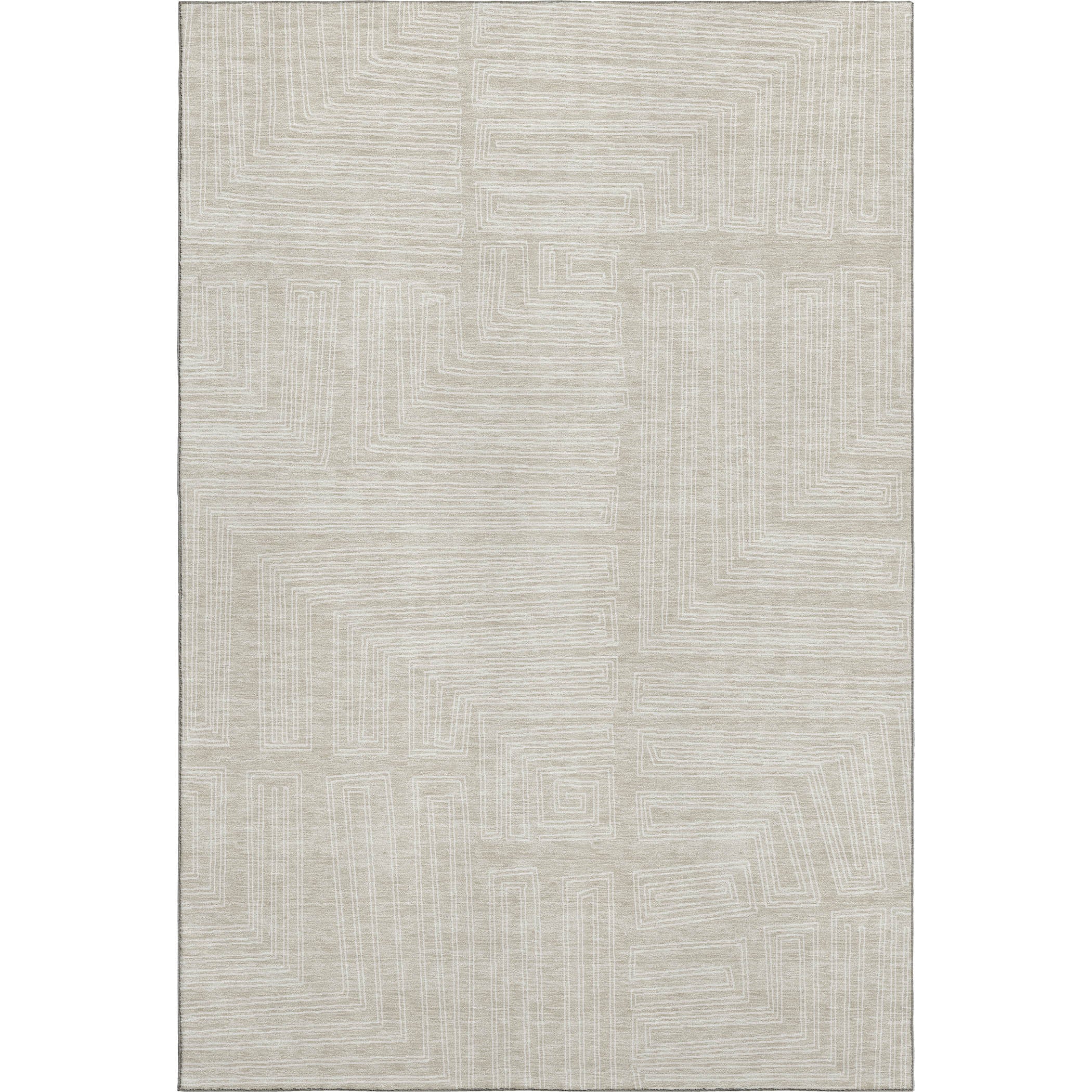 Vienna Machine Washable Transitional Beige Brown Rug 2'6" x 3'10" #shape_Rectangle