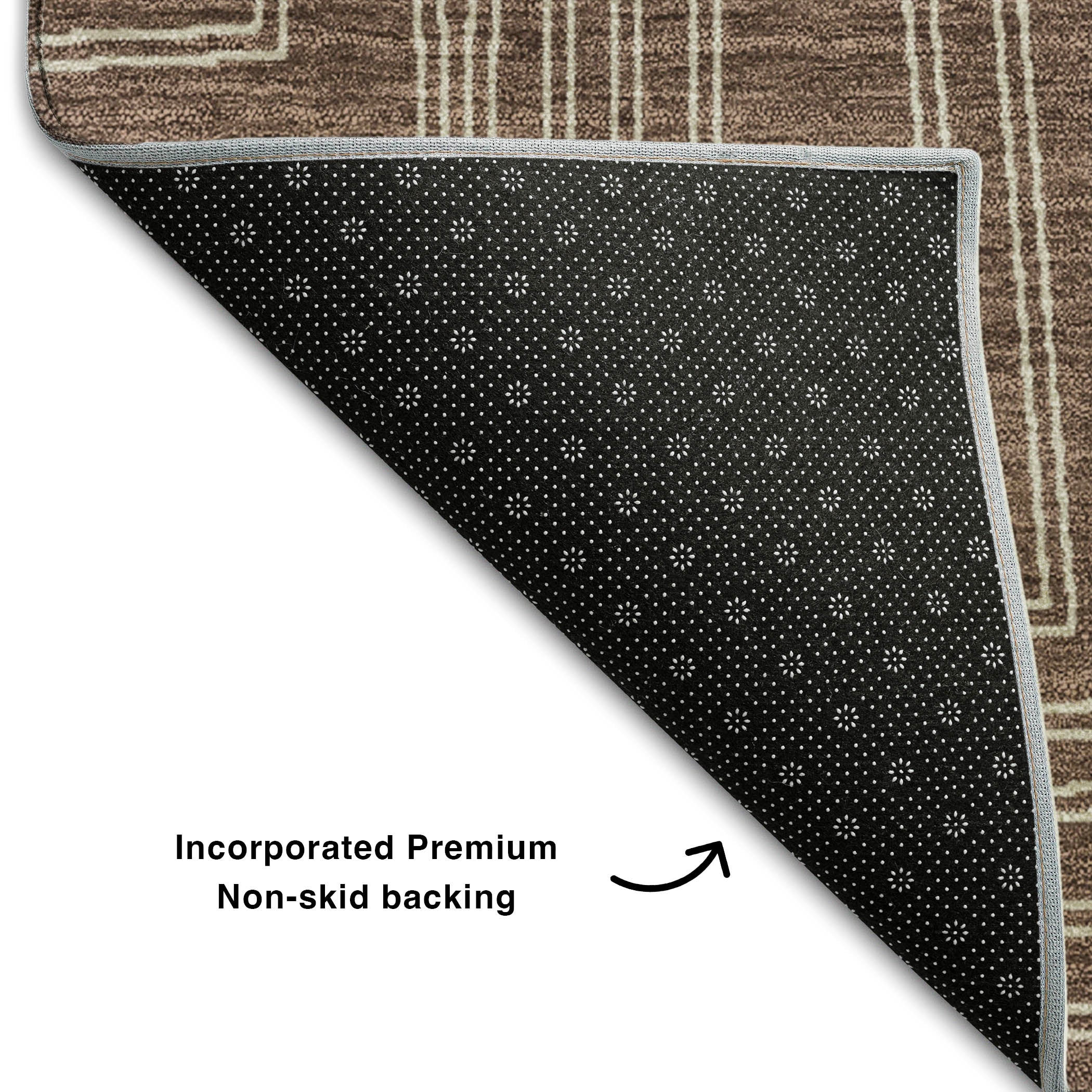 Vienna Machine Washable Transitional Brown Rug 1'8" x 2'6" #shape_Rectangle