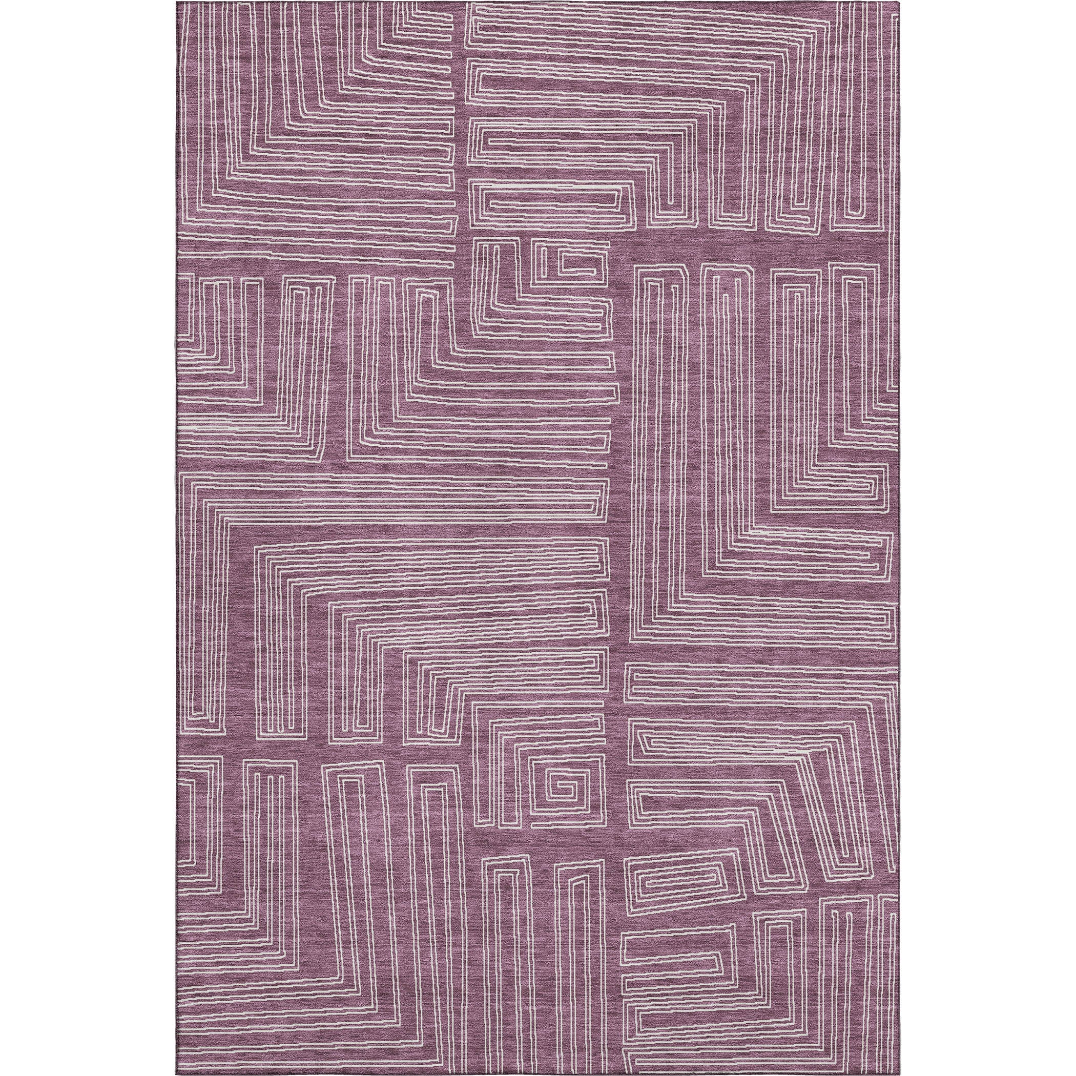 Vienna Machine Washable Transitional Eggplant Purple Rug 2'6" x 3'10" #shape_Rectangle