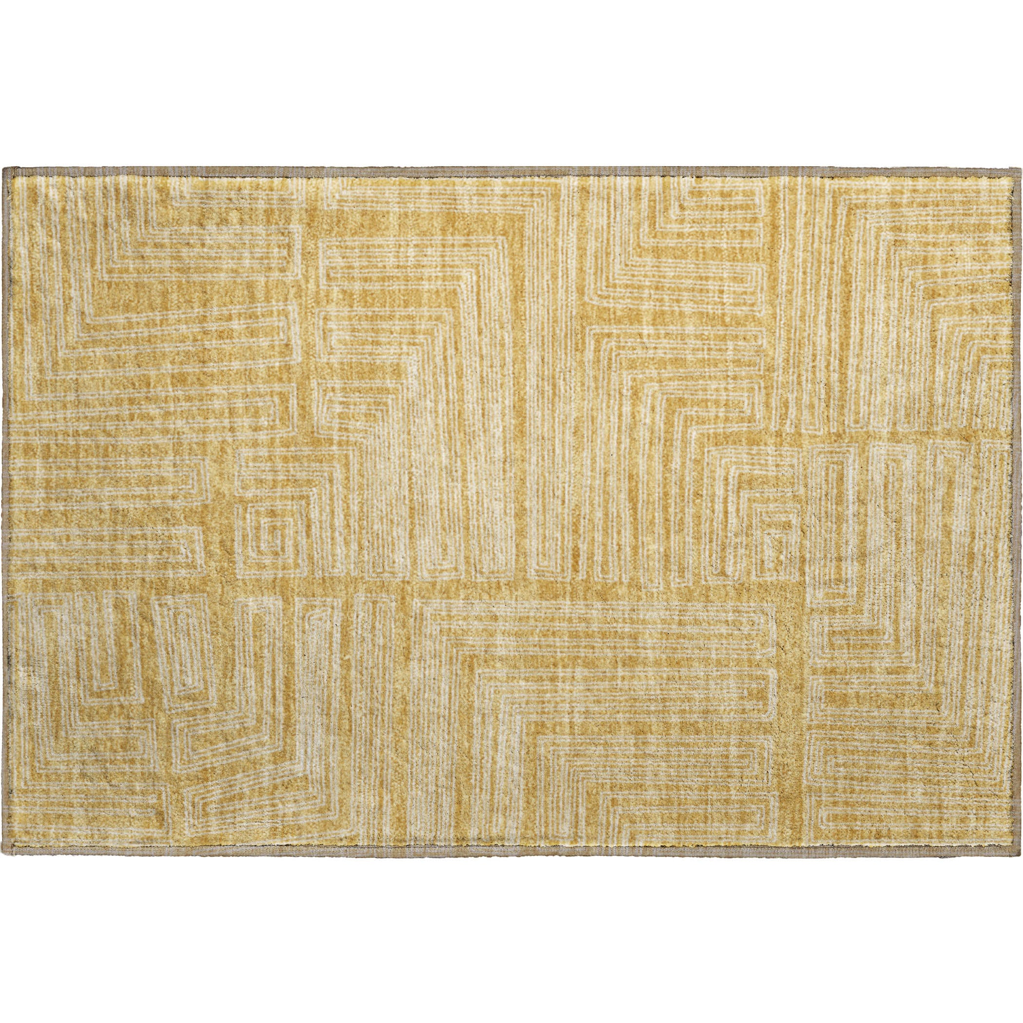Vienna Machine Washable Transitional Gold Rug 1'8" x 2'6" #shape_Rectangle