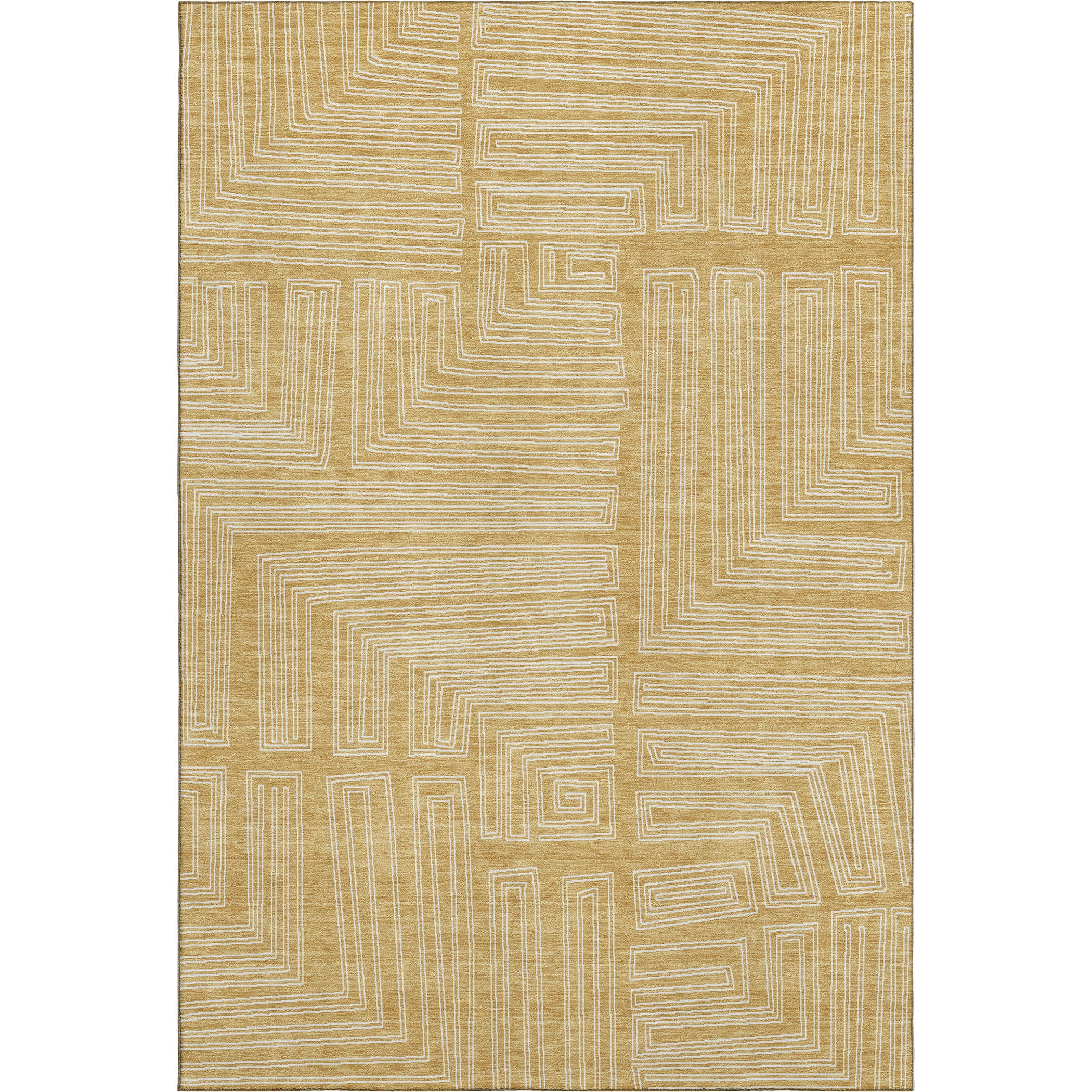 Vienna Machine Washable Transitional Gold Rug 2'6" x 3'10" #shape_Rectangle
