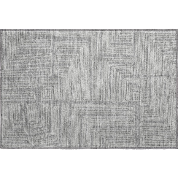 Vienna Machine Washable Transitional Gray Rug 1'8" x 2'6"