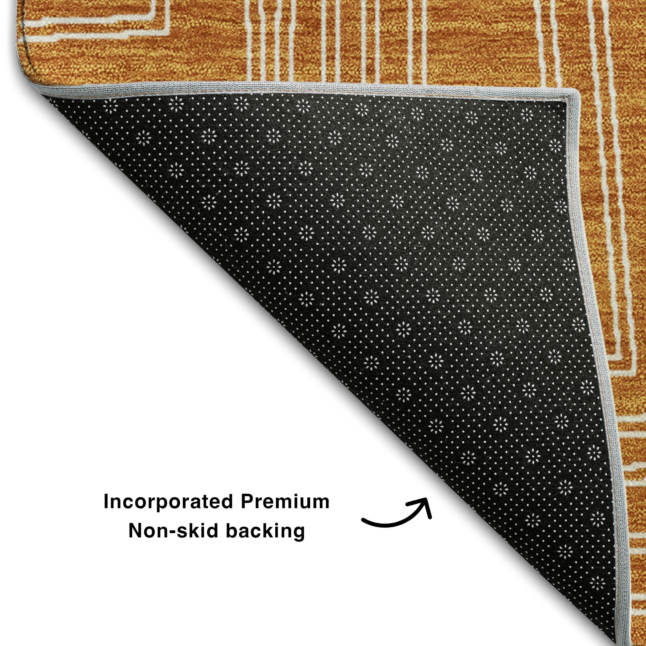 Vienna Machine Washable Transitional Paprika Orange Rug 1'8" x 2'6" #shape_Rectangle