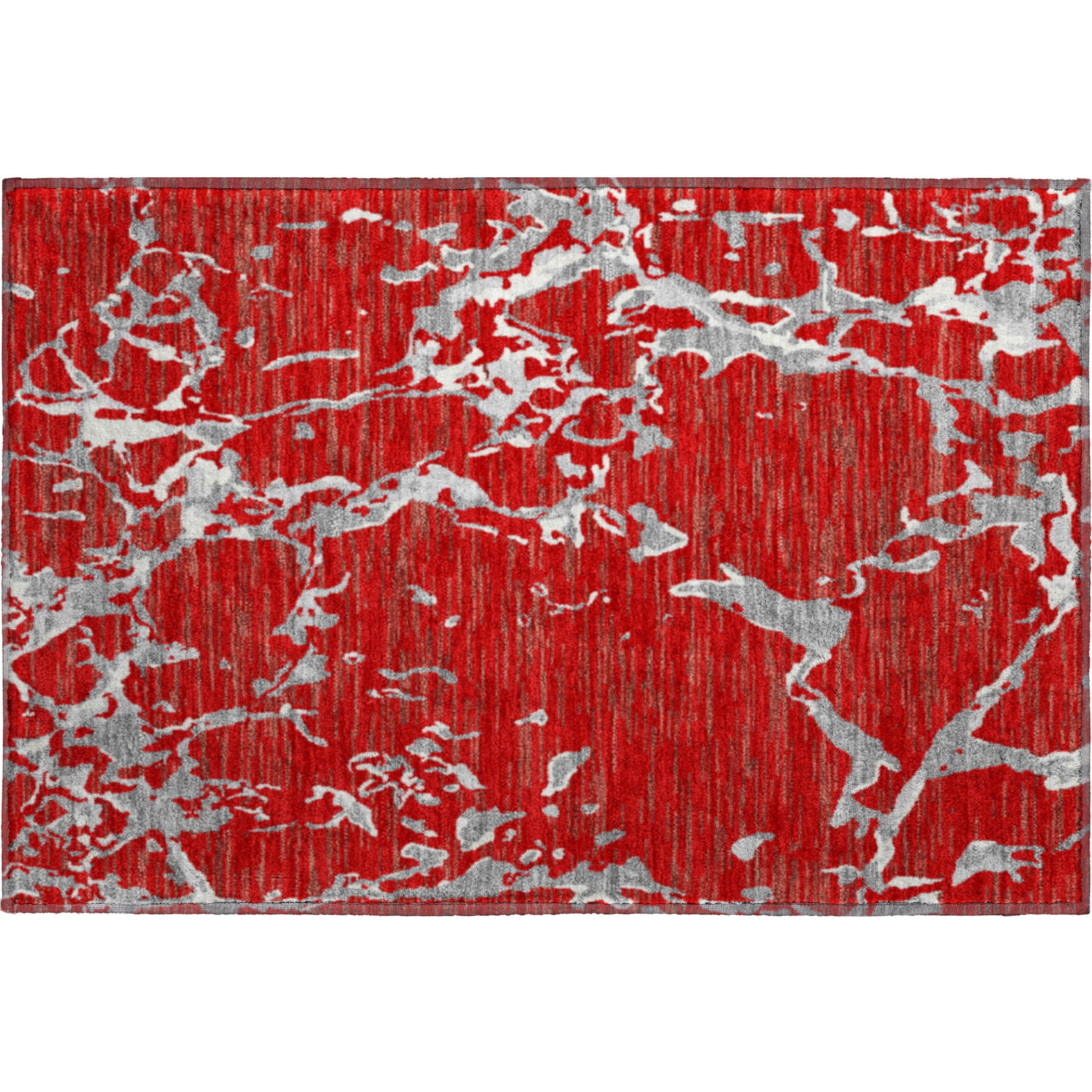 Baku Machine Washable Transitional Red Rug 1'8" x 2'6" #shape_Rectangle