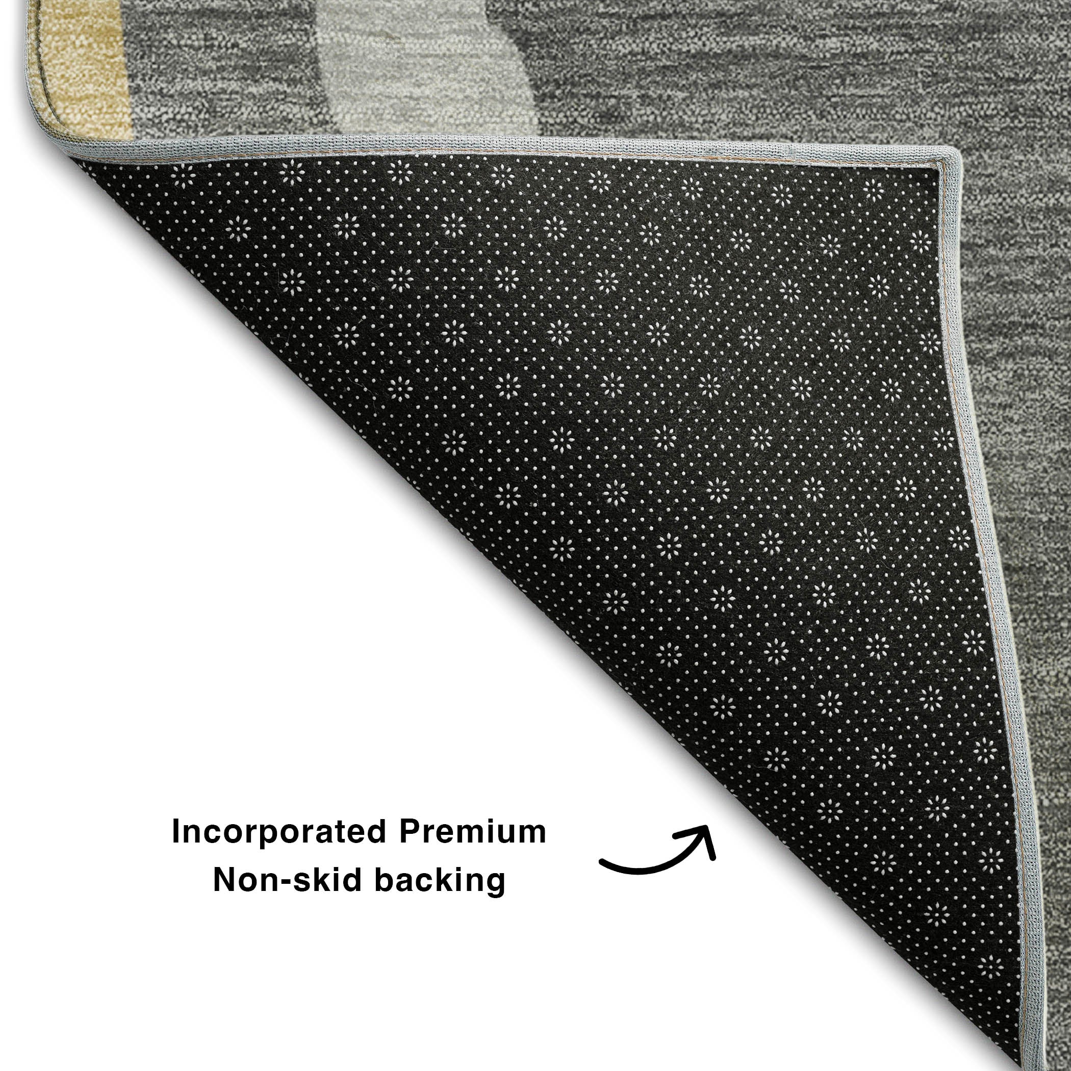 Baku Machine Washable Transitional Black Rug 1'8" x 2'6" #shape_Rectangle