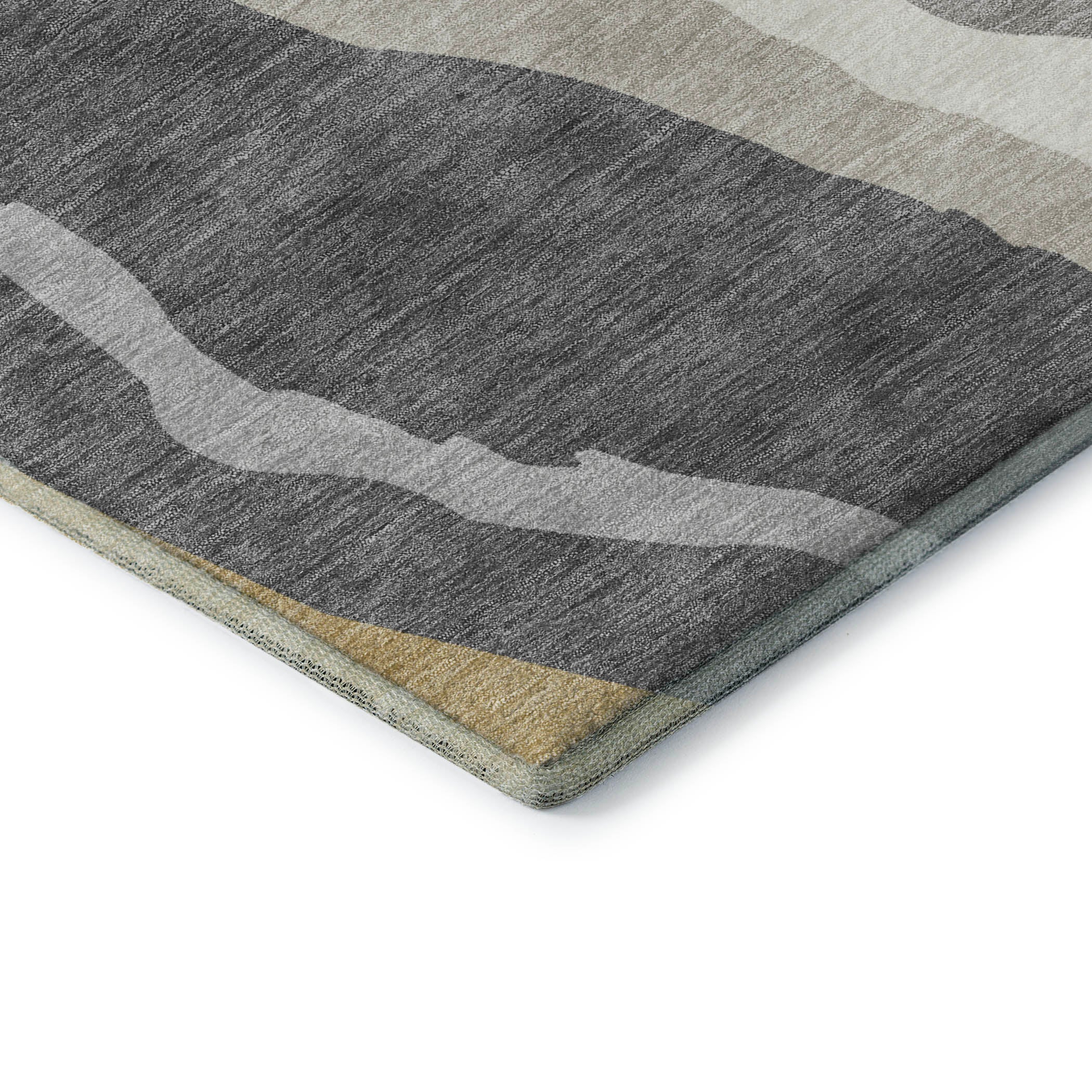 Baku Machine Washable Transitional Black Rug 1'8" x 2'6" #shape_Rectangle