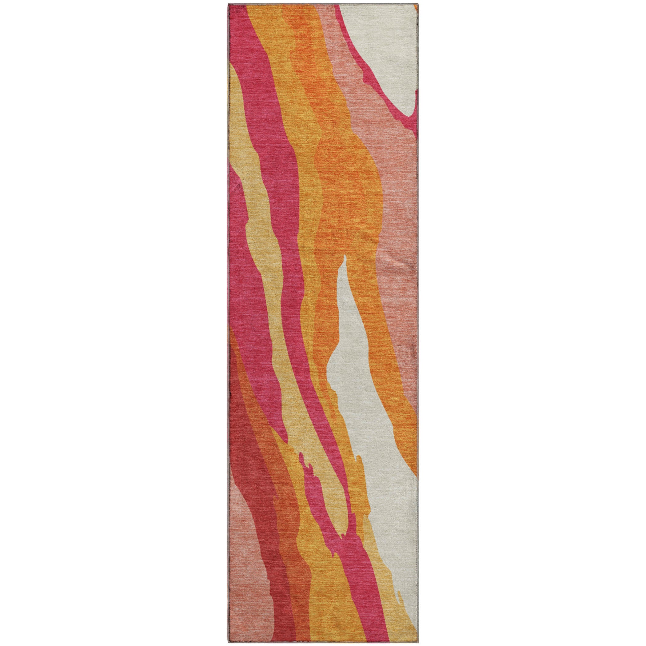 Baku Machine Washable Transitional Blush Pink Rug 2'3" x 7'6" #shape_Runner