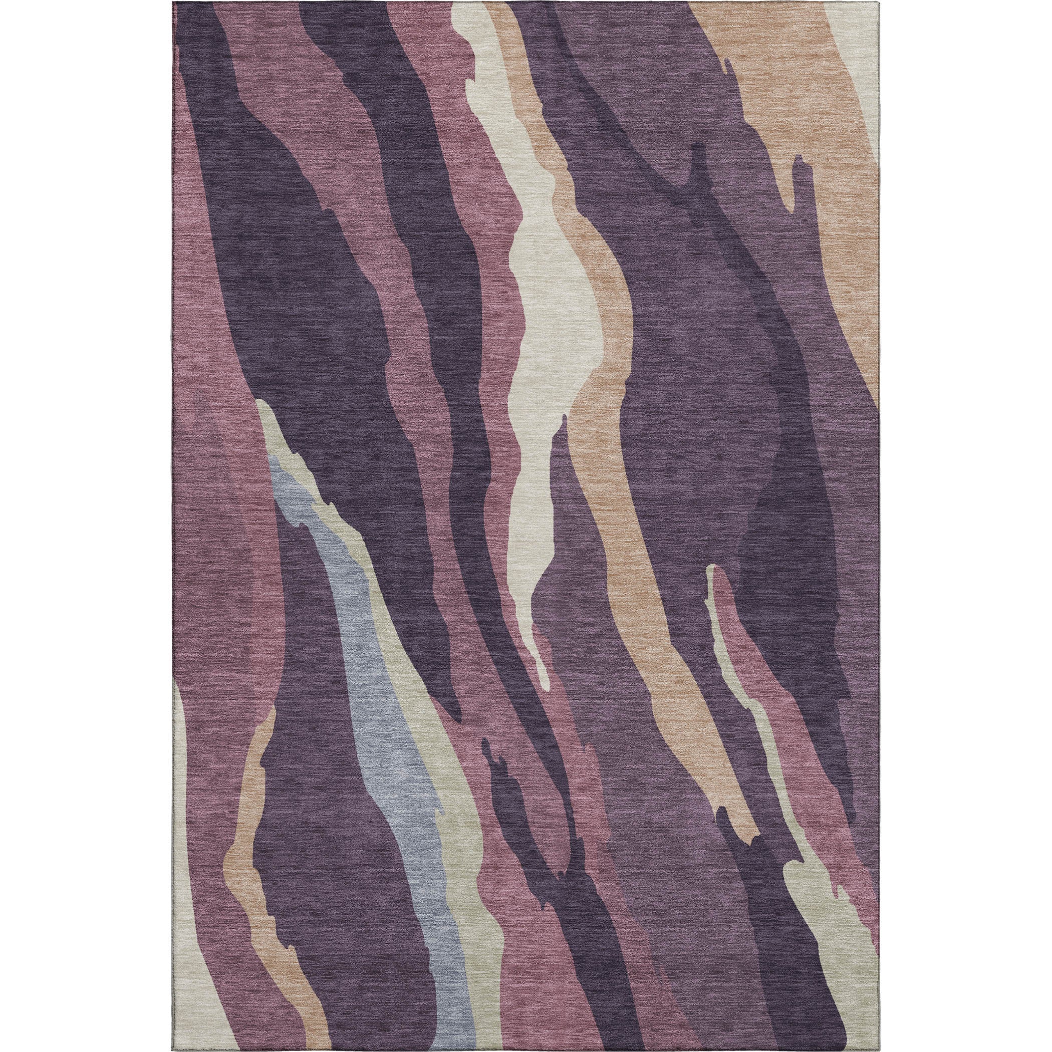 Baku Machine Washable Transitional Plum Purple Rug 2'6" x 3'10" #shape_Rectangle