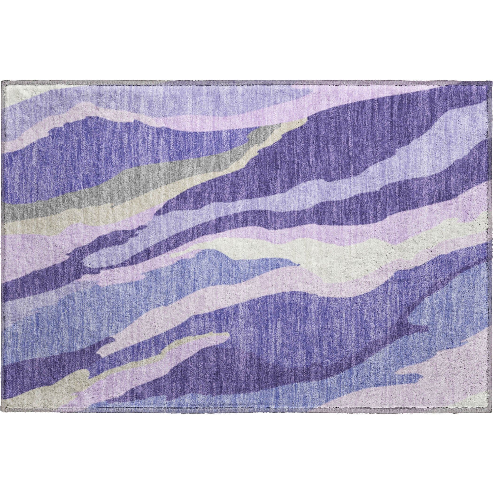 Baku Machine Washable Transitional Purple Rug 1'8" x 2'6" #shape_Rectangle