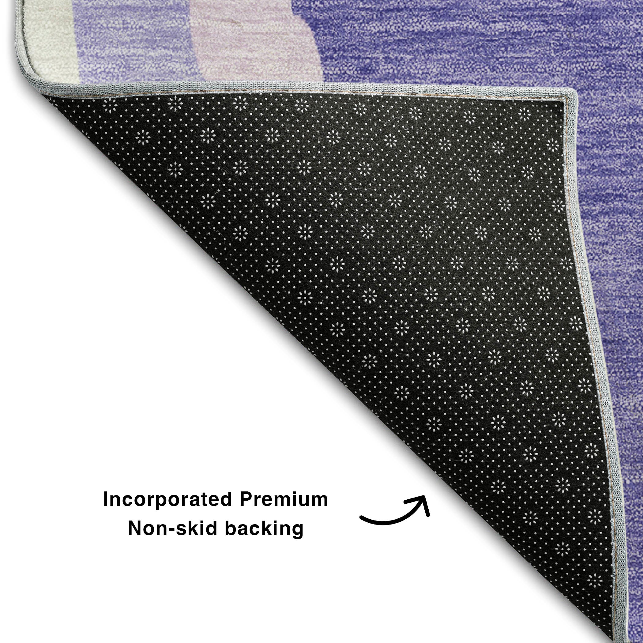 Baku Machine Washable Transitional Purple Rug 1'8" x 2'6" #shape_Rectangle