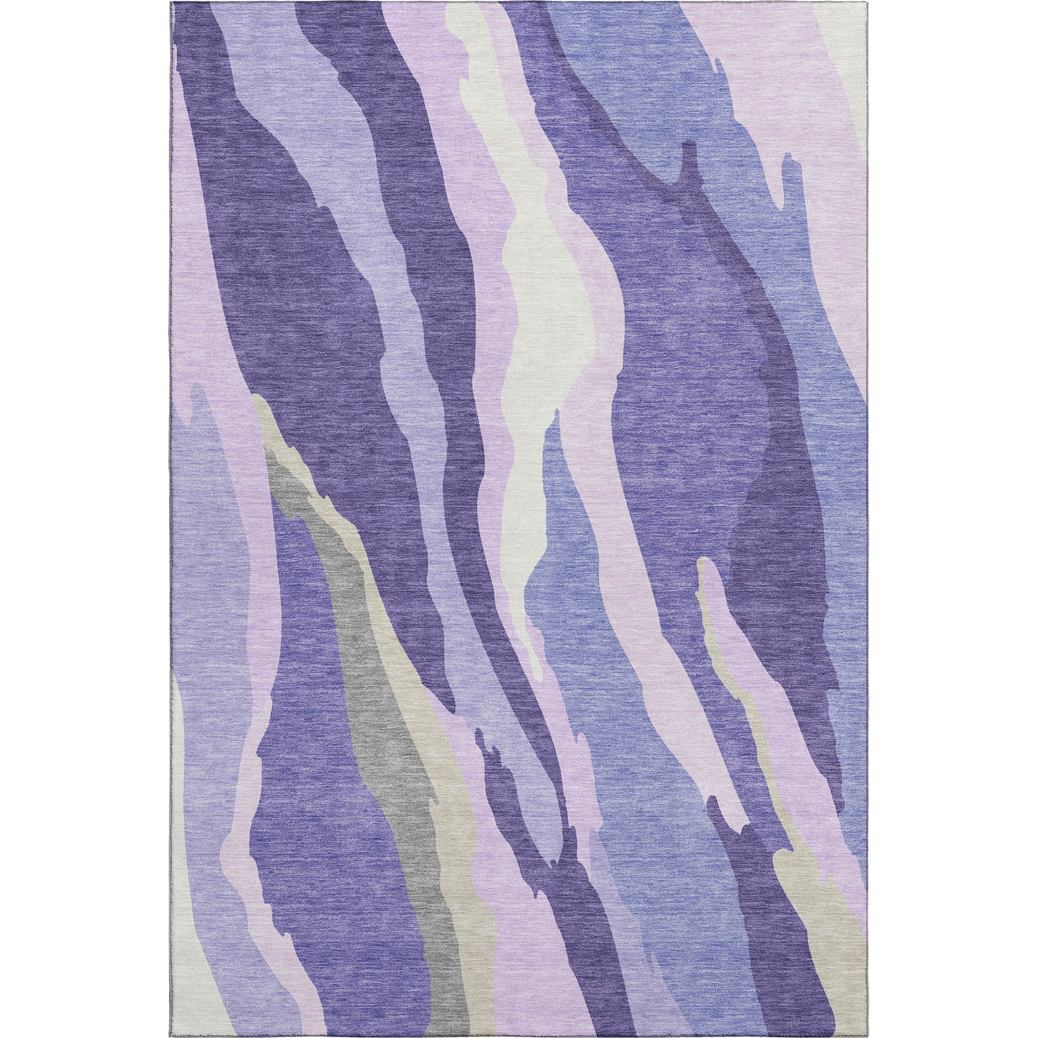 Baku Machine Washable Transitional Purple Rug 2'6" x 3'10" #shape_Rectangle