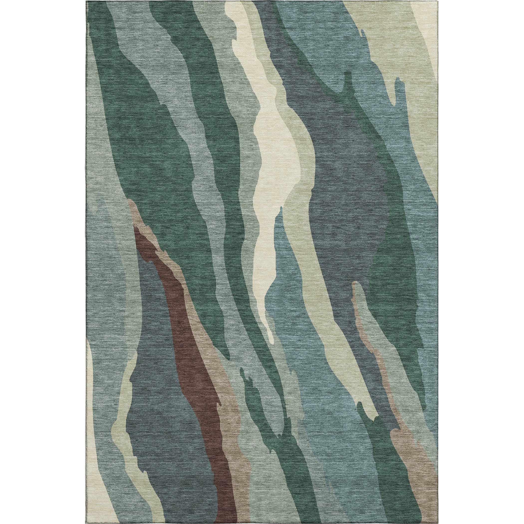 Baku Machine Washable Transitional Sage Green Rug 2'6" x 3'10" #shape_Rectangle