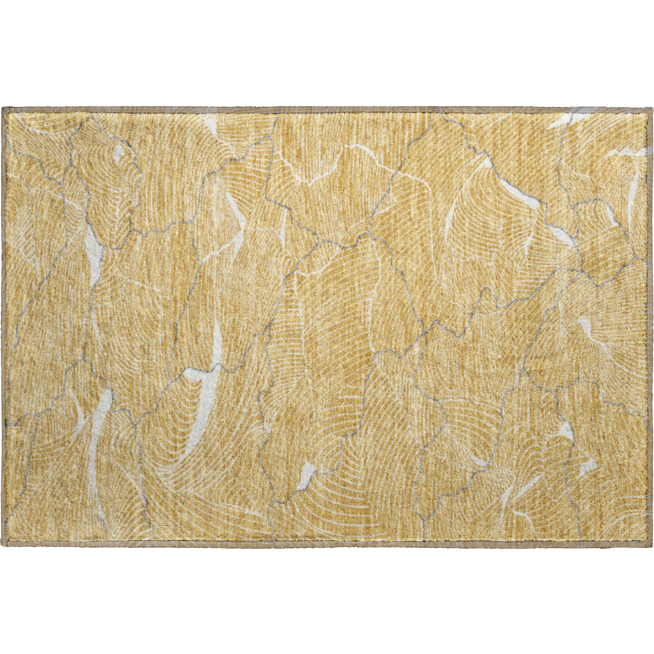 Seville Machine Washable Transitional Gold Rug 1'8" x 2'6" #shape_Rectangle
