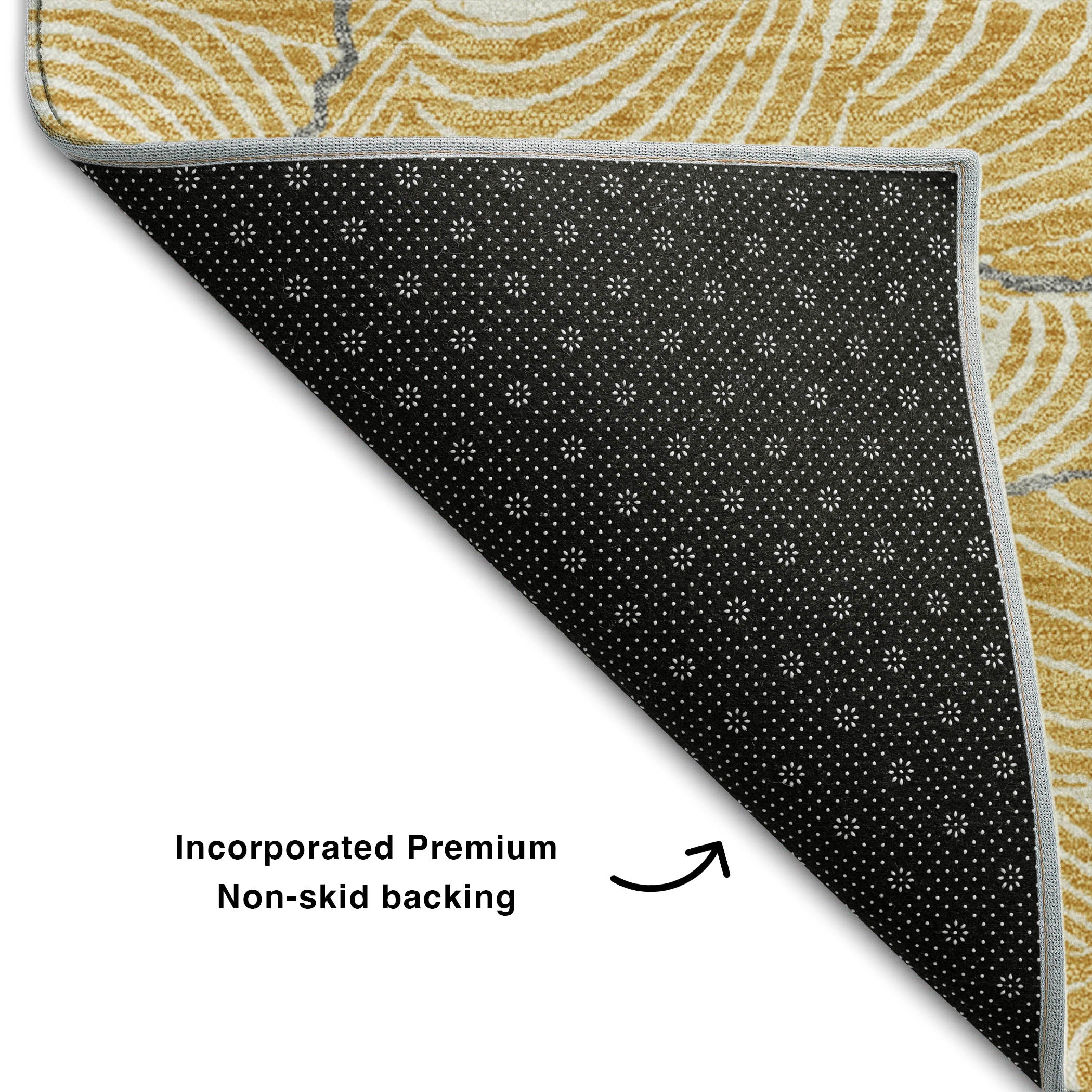Seville Machine Washable Transitional Gold Rug 1'8" x 2'6" #shape_Rectangle