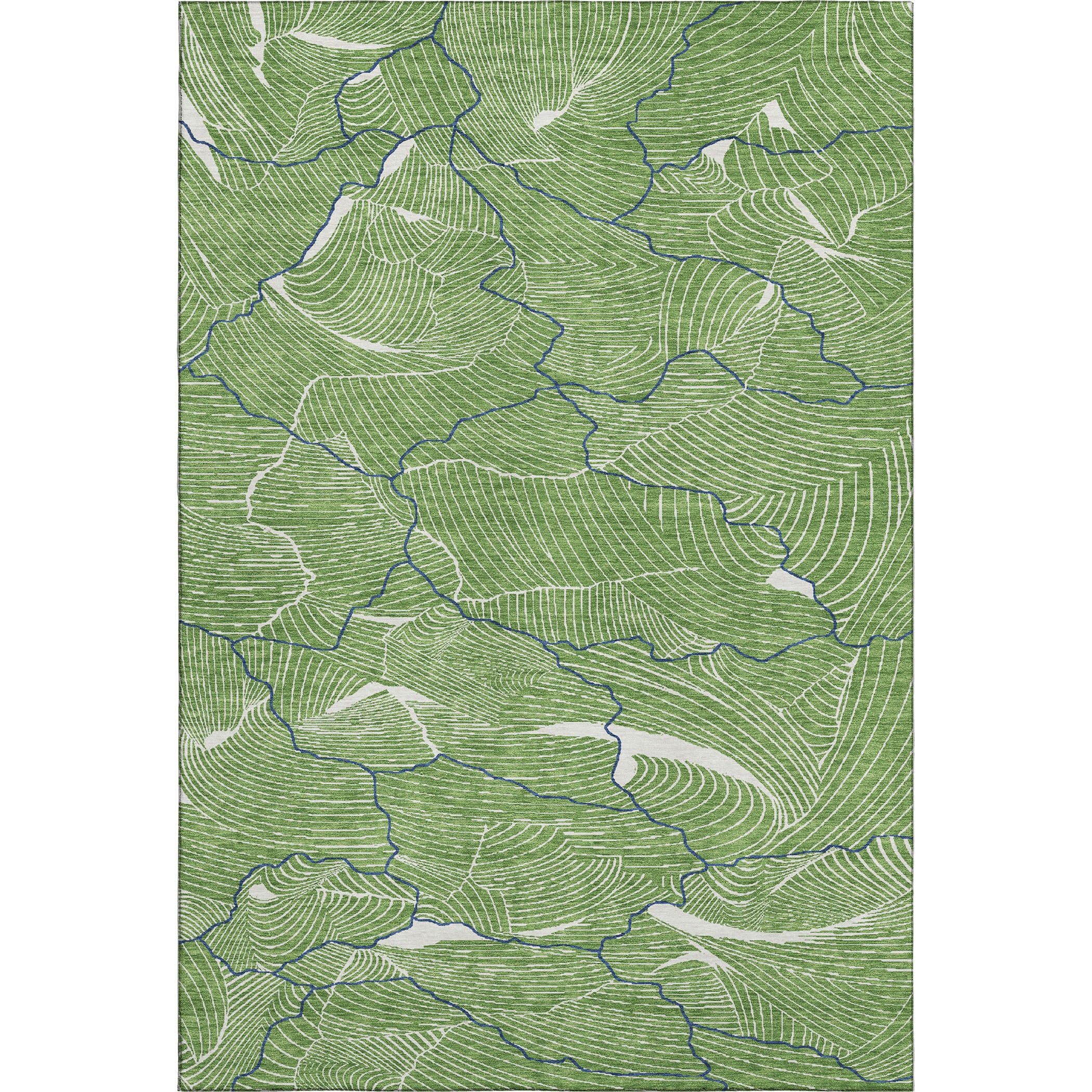 Seville Machine Washable Transitional Green Rug 2'6" x 3'10" #shape_Rectangle