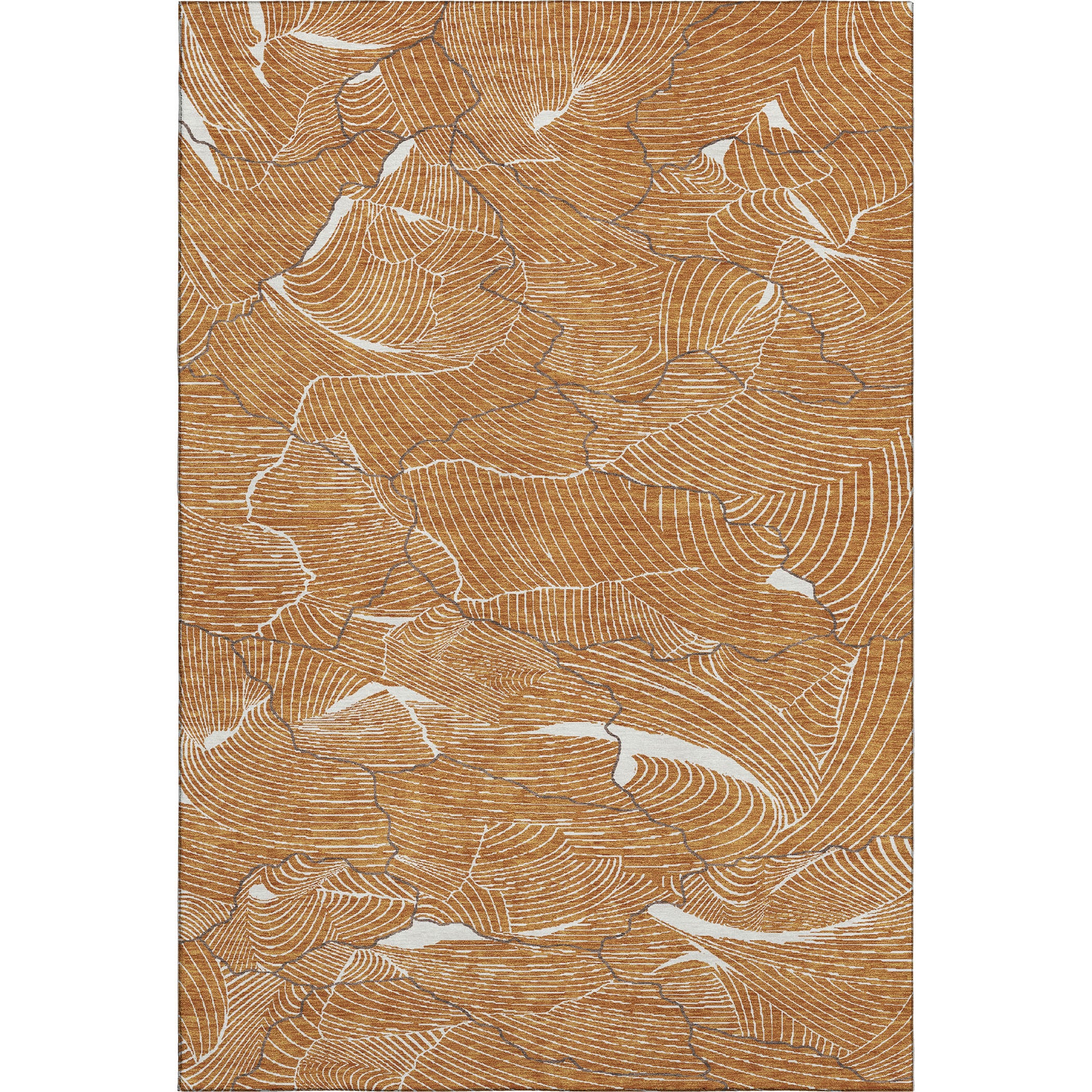 Seville Machine Washable Transitional Paprika Orange Rug 2'6" x 3'10" #shape_Rectangle