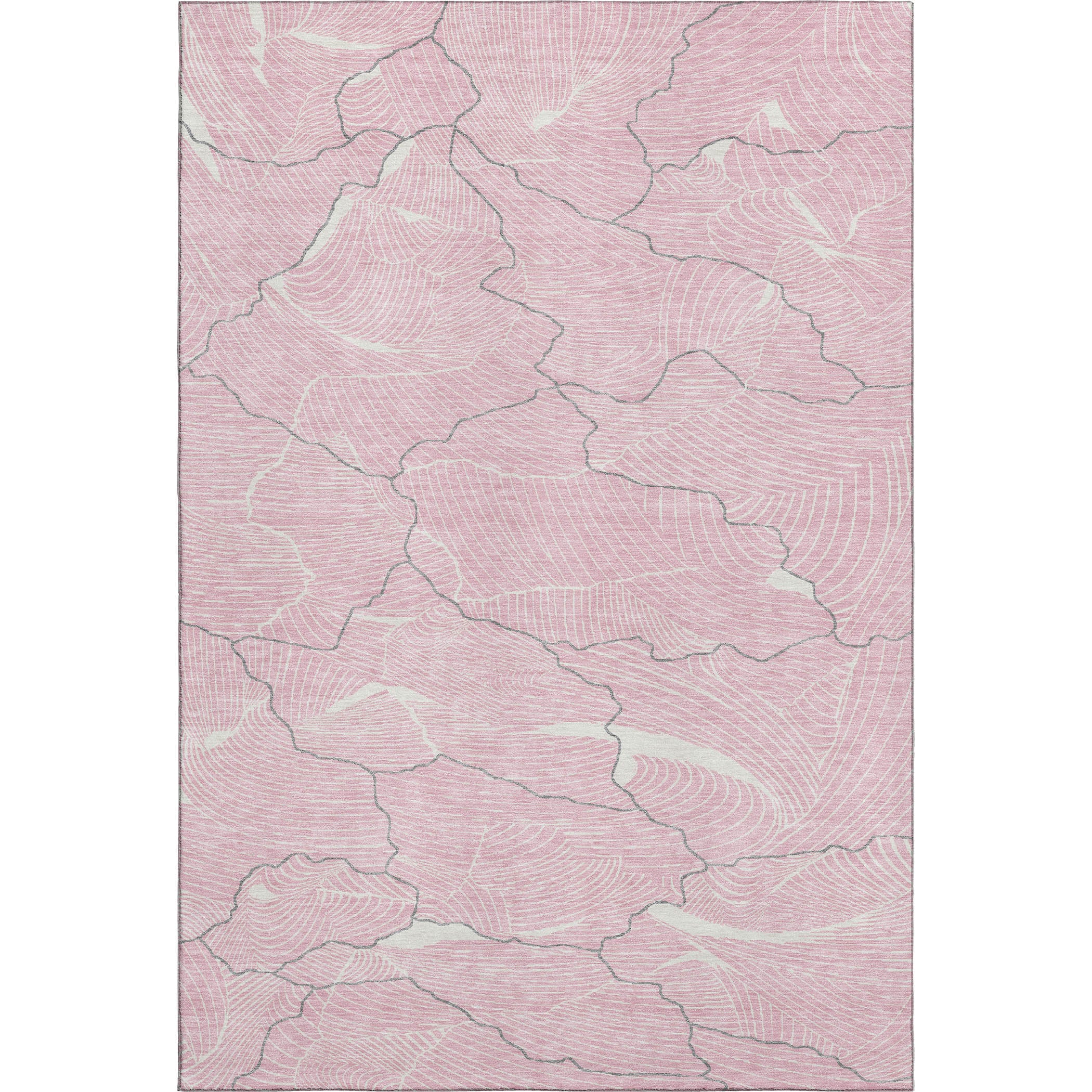 Seville Machine Washable Transitional Pink Rug 2'6" x 3'10" #shape_Rectangle