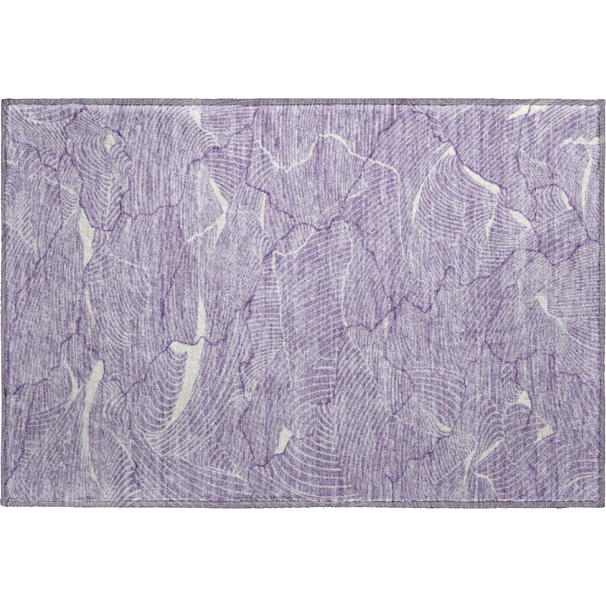Seville Machine Washable Transitional Purple Rug 1'8" x 2'6" #shape_Rectangle