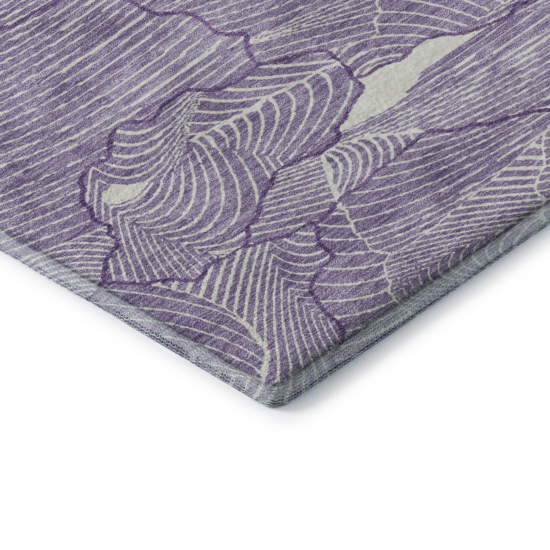 Seville Machine Washable Transitional Purple Rug 1'8" x 2'6" #shape_Rectangle