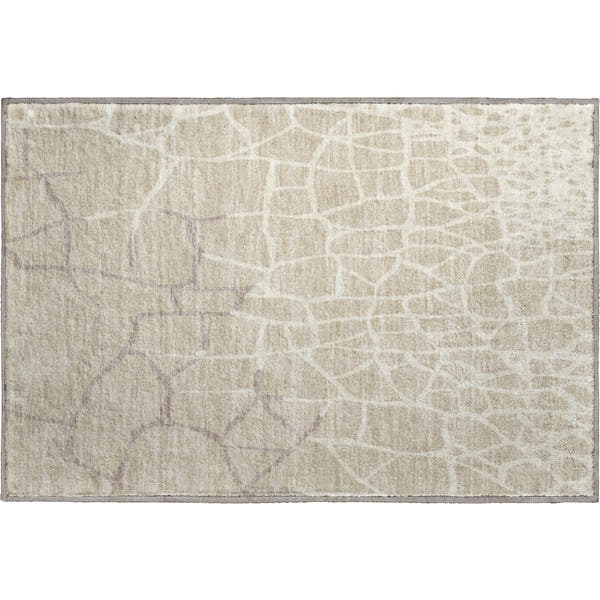 Dubrovnik Machine Washable Transitional Beige Brown Rug 1'8" x 2'6"