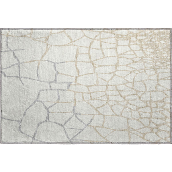Dubrovnik Machine Washable Transitional Ivory Rug 1'8" x 2'6"