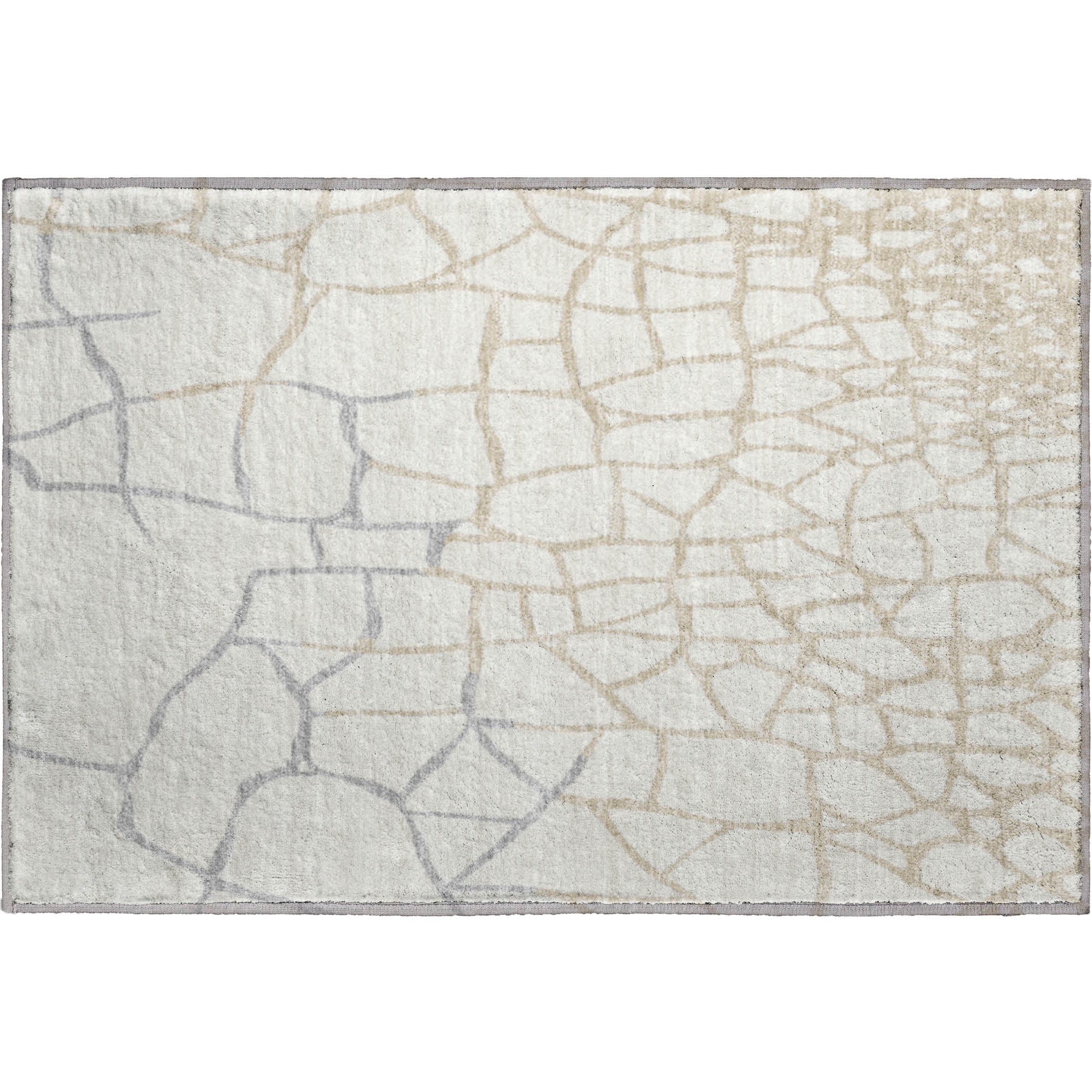 Dubrovnik Machine Washable Transitional Ivory Rug 1'8" x 2'6" #shape_Rectangle