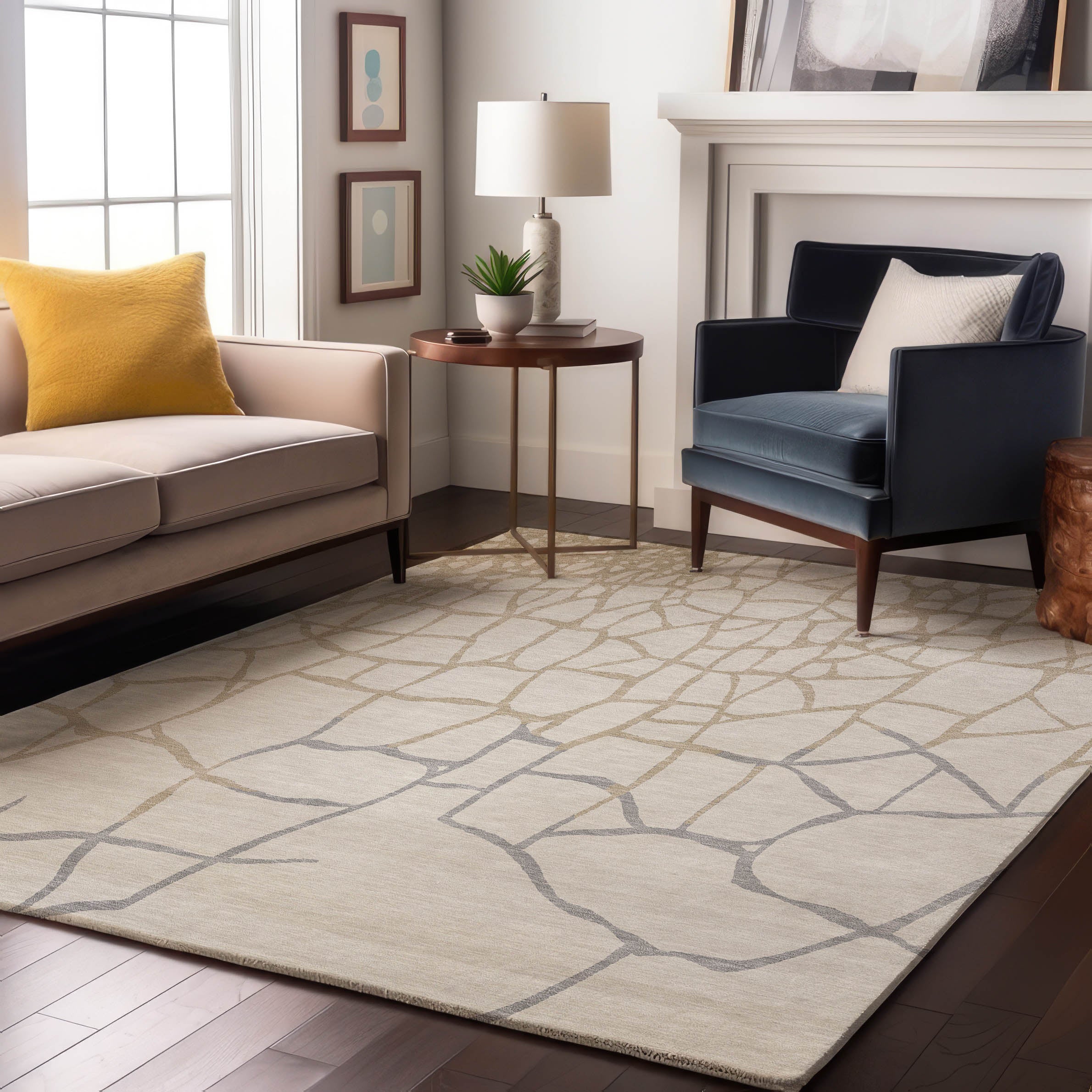 Dubrovnik Machine Washable Transitional Ivory Rug 2'6" x 3'10" #shape_Rectangle