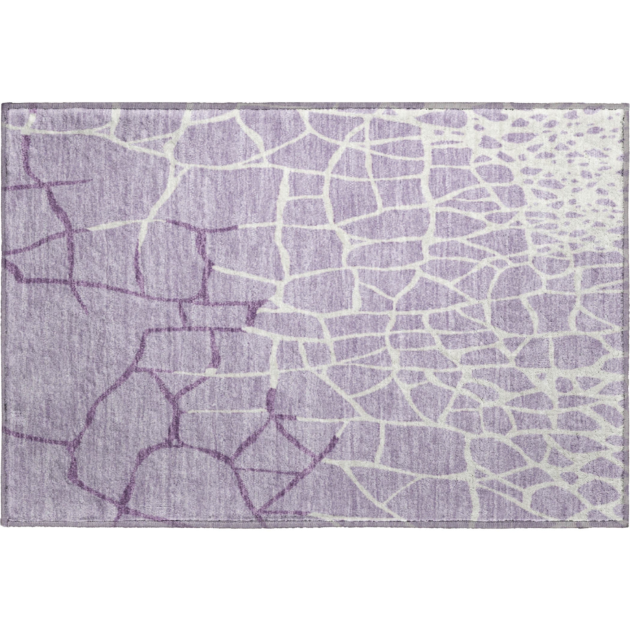 Dubrovnik Machine Washable Transitional Lavender Purple Rug 1'8" x 2'6" #shape_Rectangle