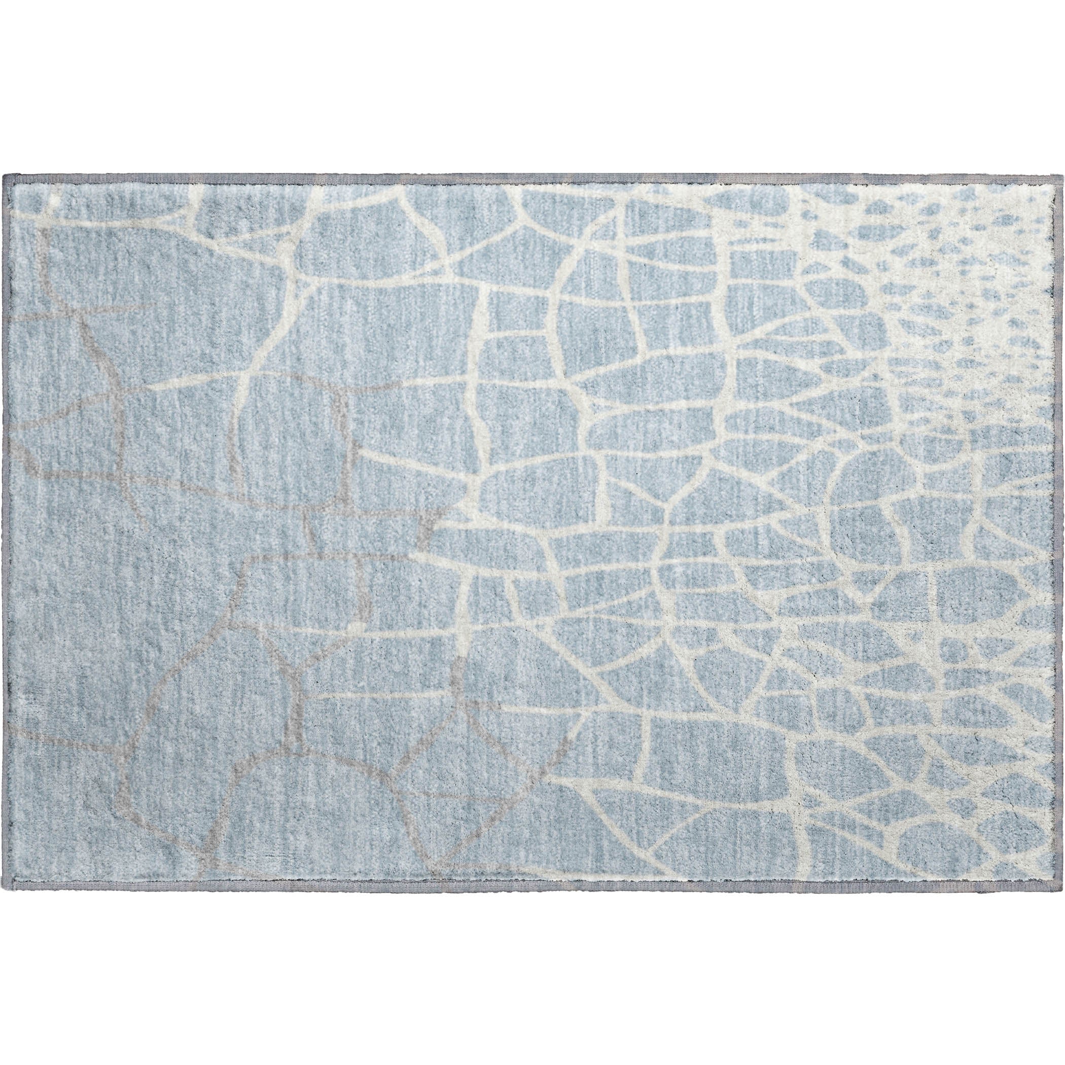 Dubrovnik Machine Washable Transitional Sky Blue Rug 1'8" x 2'6" #shape_Rectangle