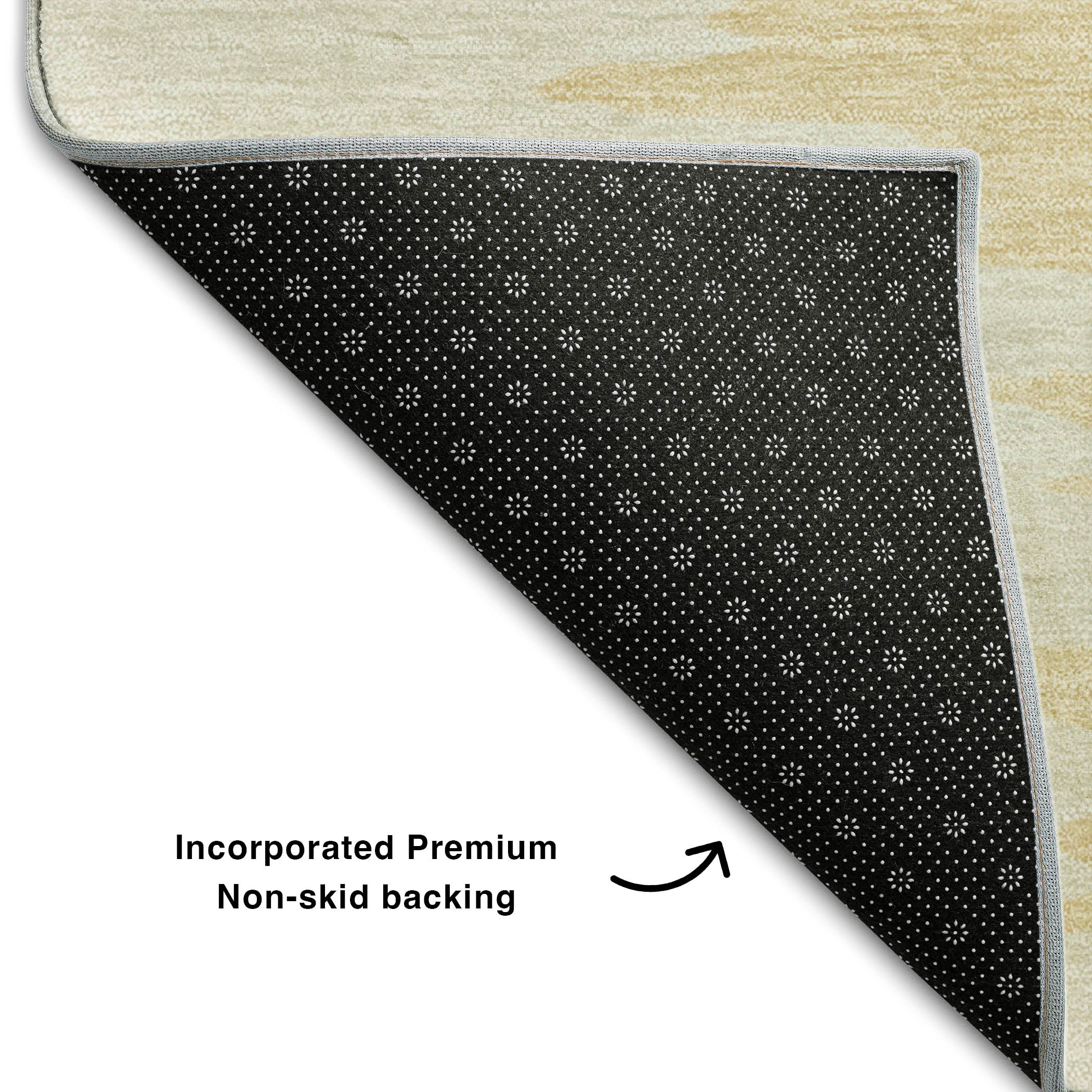 Dubrovnik Machine Washable Transitional Gold Rug 1'8" x 2'6" #shape_Rectangle