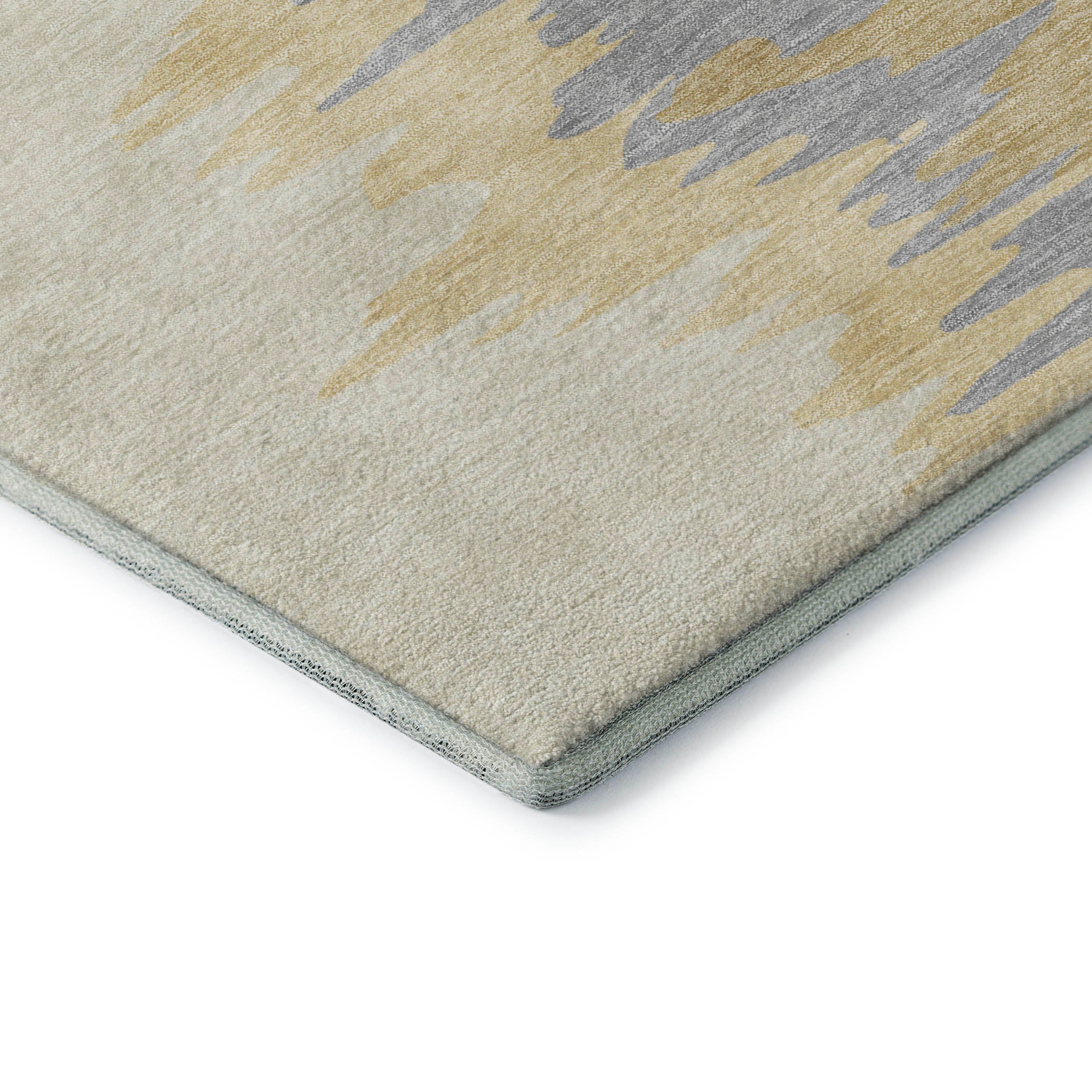 Dubrovnik Machine Washable Transitional Gold Rug 1'8" x 2'6" #shape_Rectangle
