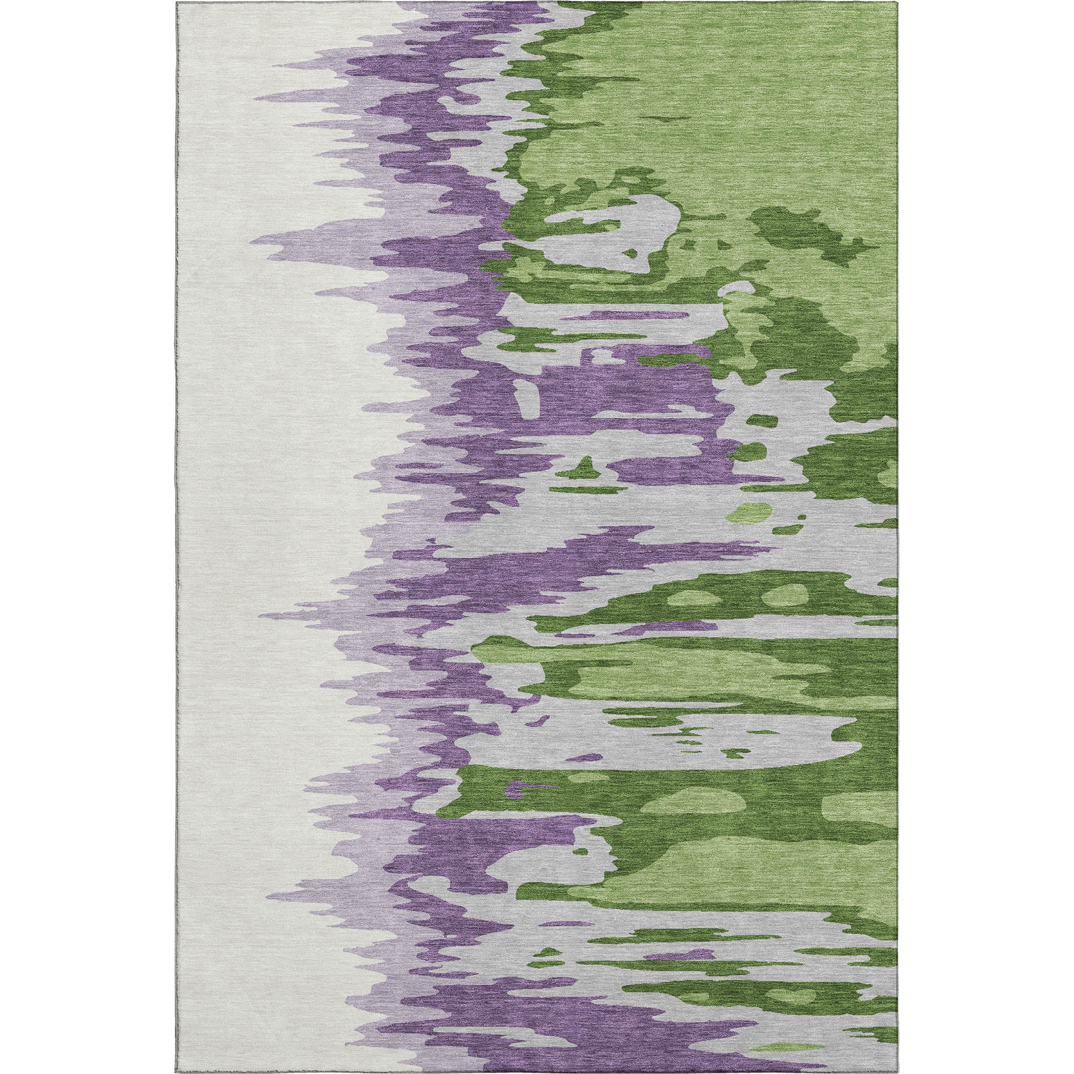 Dubrovnik Machine Washable Transitional Green Rug 2'6" x 3'10" #shape_Rectangle