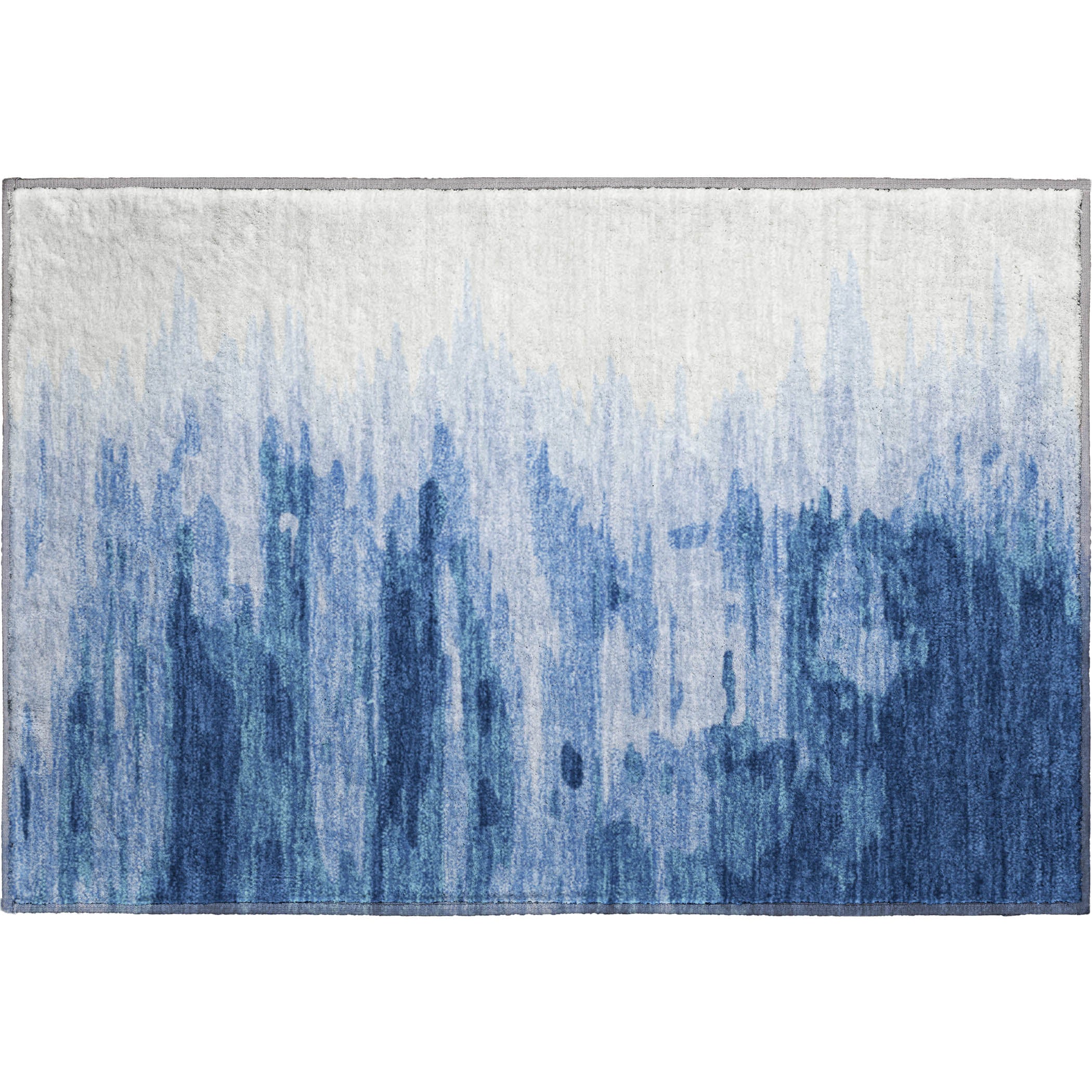Dubrovnik Machine Washable Transitional Navy Blue Rug 1'8" x 2'6" #shape_Rectangle