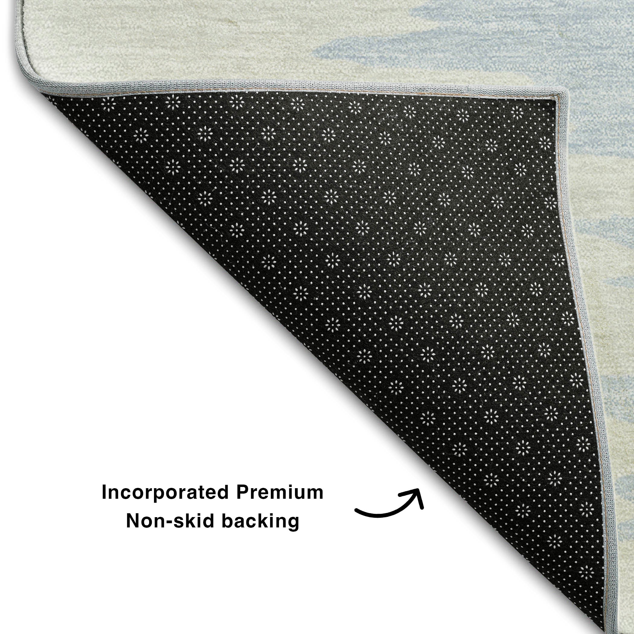 Dubrovnik Machine Washable Transitional Navy Blue Rug 1'8" x 2'6" #shape_Rectangle