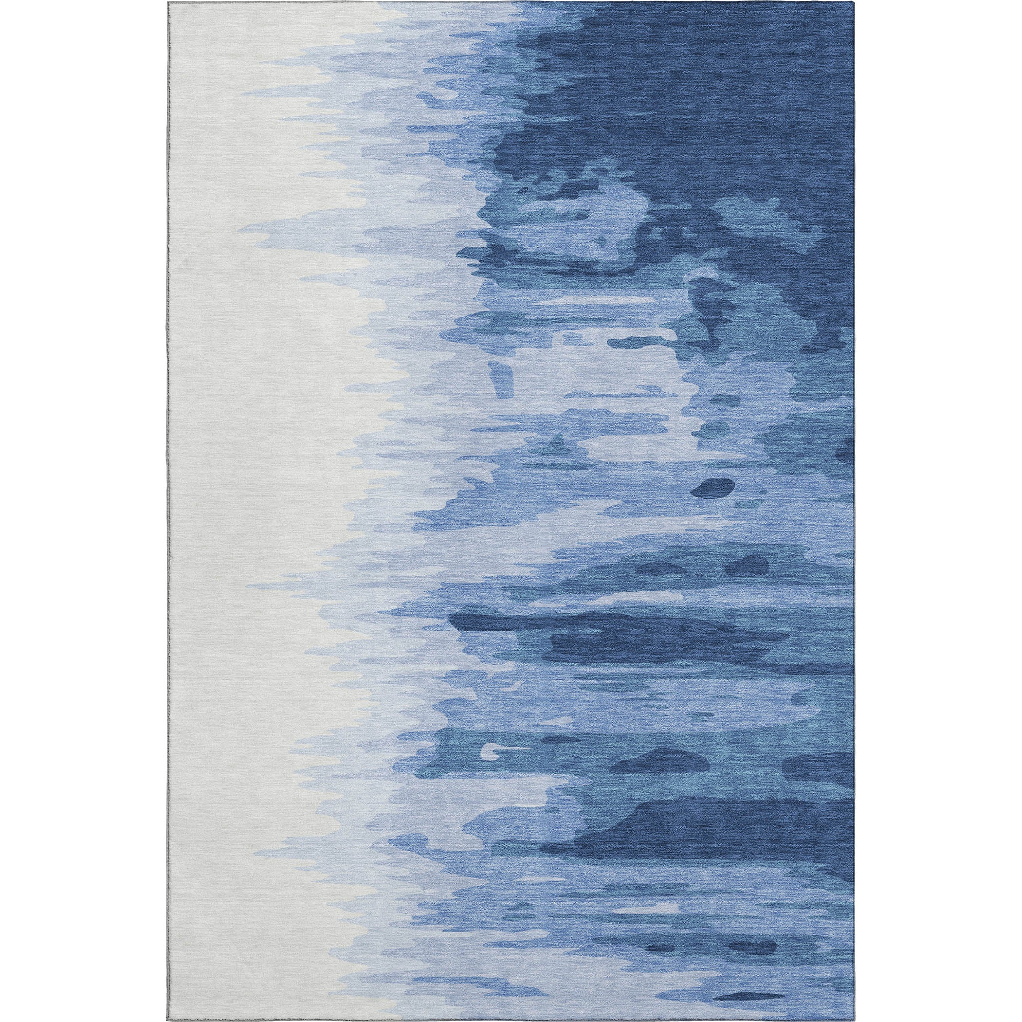 Dubrovnik Machine Washable Transitional Navy Blue Rug 2'6" x 3'10" #shape_Rectangle