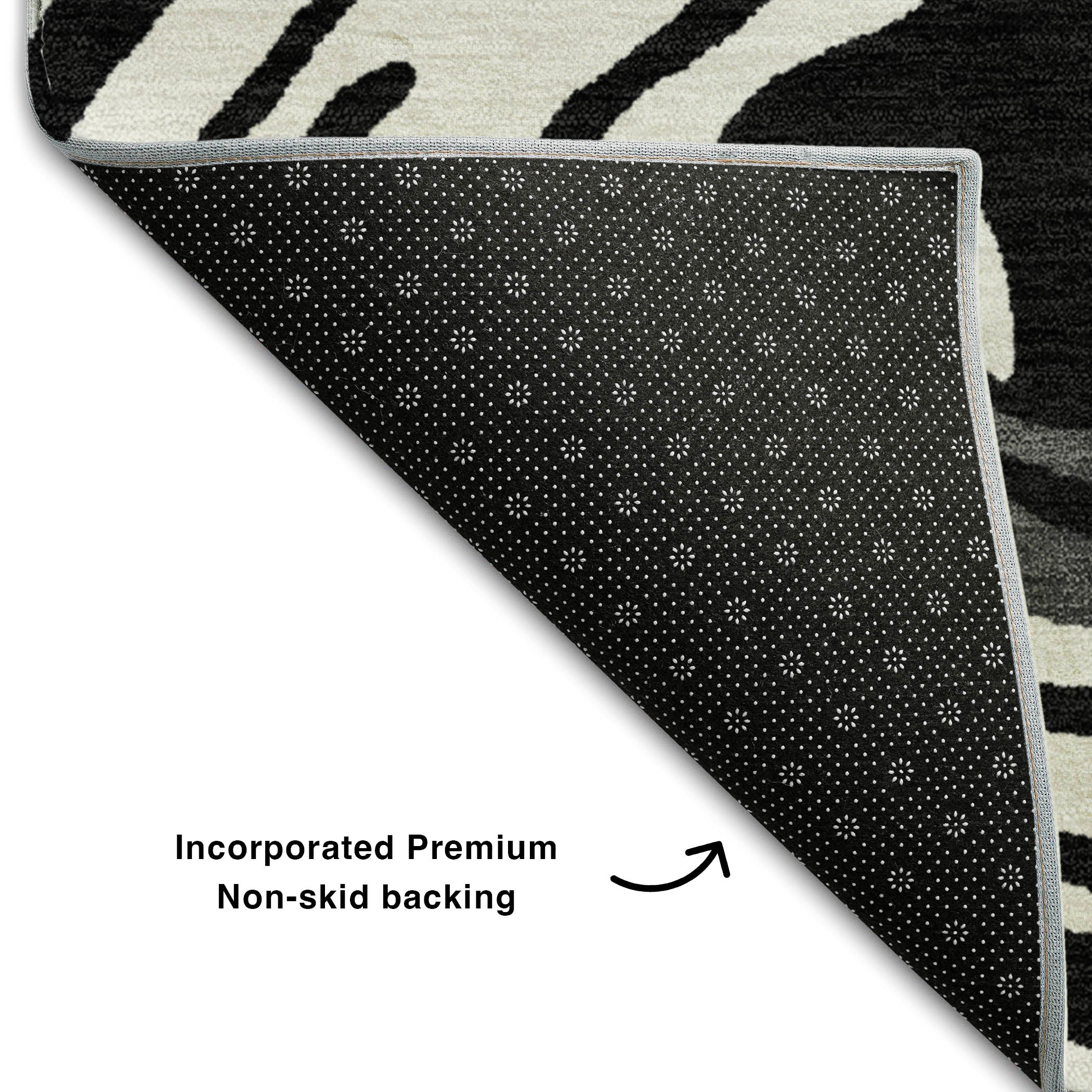 Vienna Machine Washable Transitional Black Rug 1'8" x 2'6" #shape_Rectangle