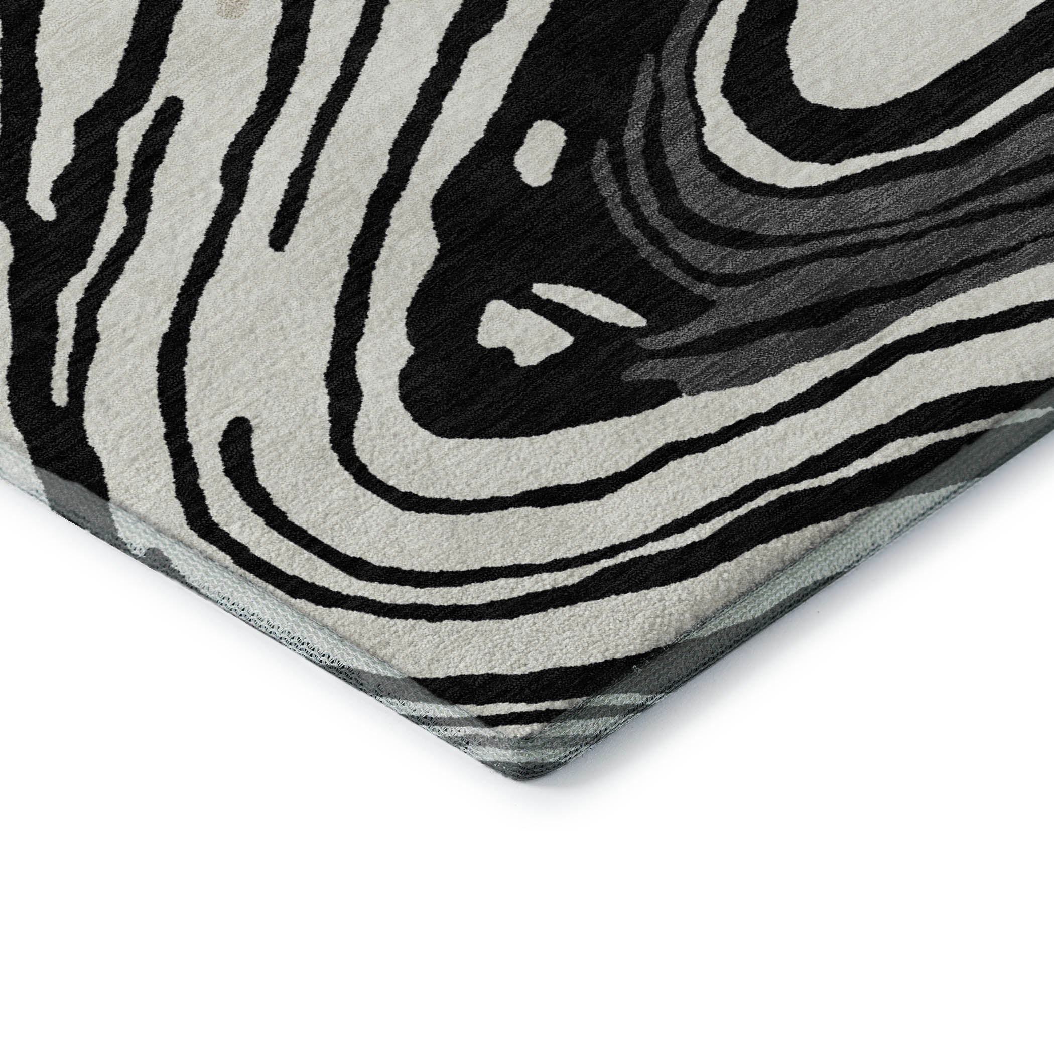 Vienna Machine Washable Transitional Black Rug 1'8" x 2'6" #shape_Rectangle