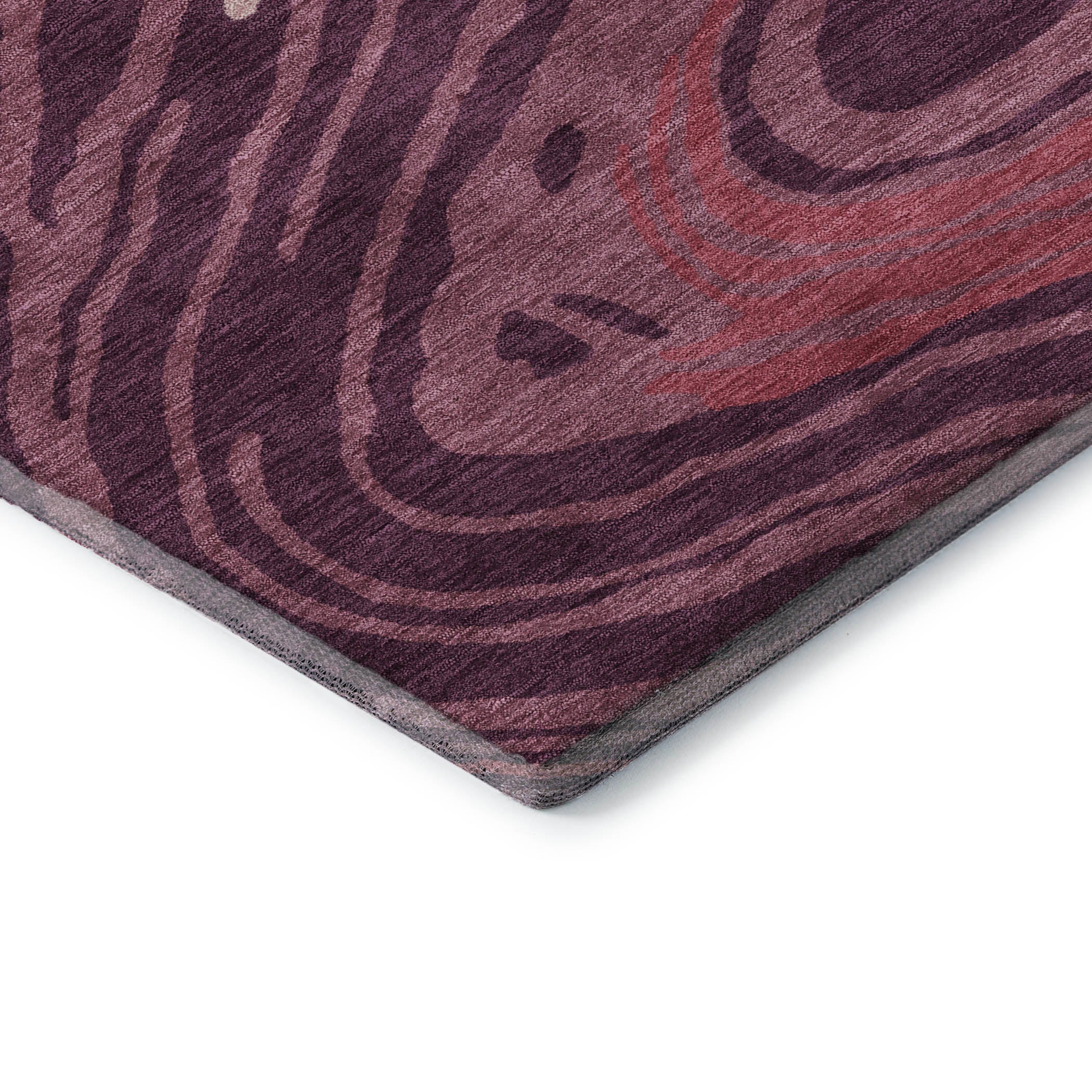 Vienna Machine Washable Transitional Garnet Red Rug 1'8" x 2'6" #shape_Rectangle
