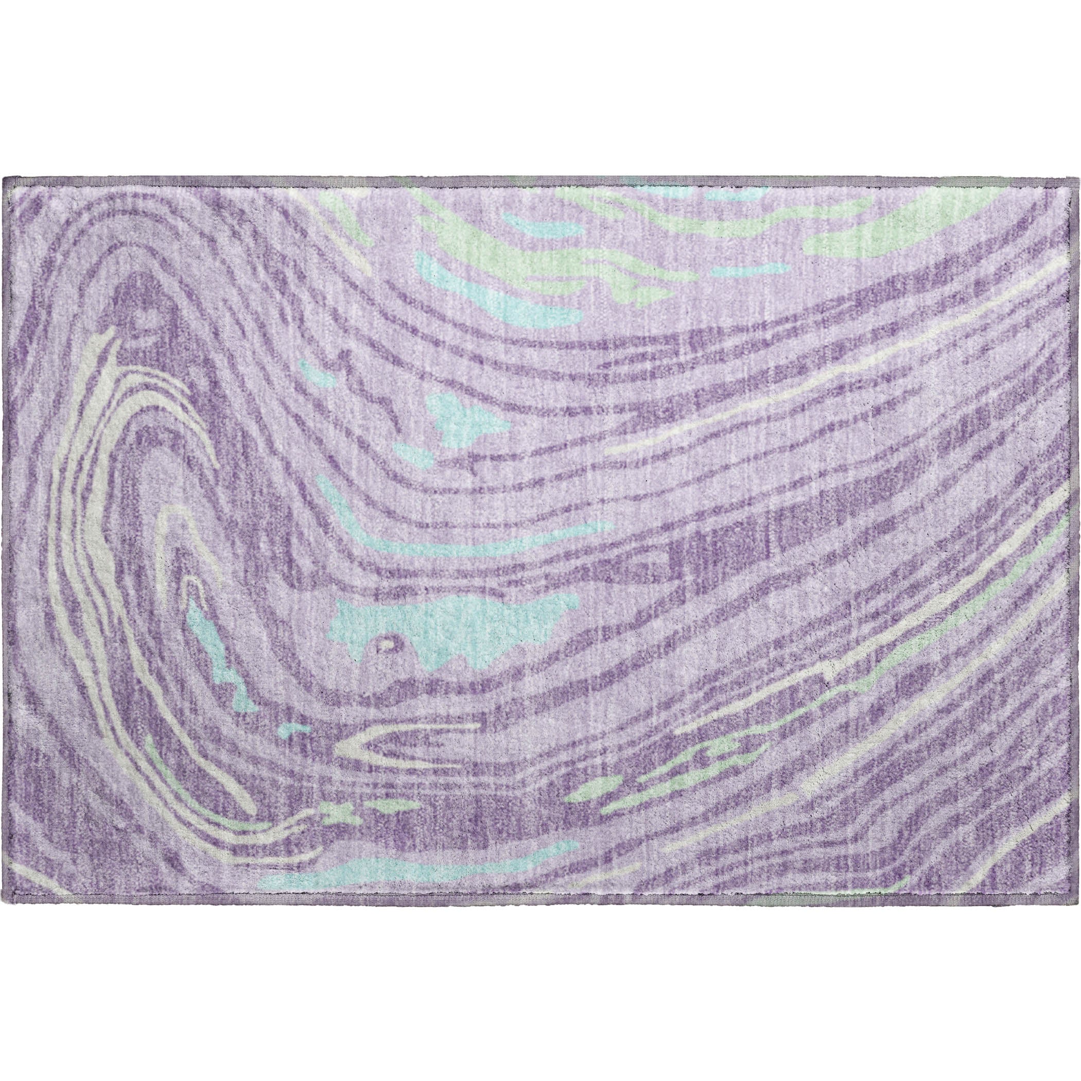 Vienna Machine Washable Transitional Lavender Purple Rug 1'8" x 2'6" #shape_Rectangle