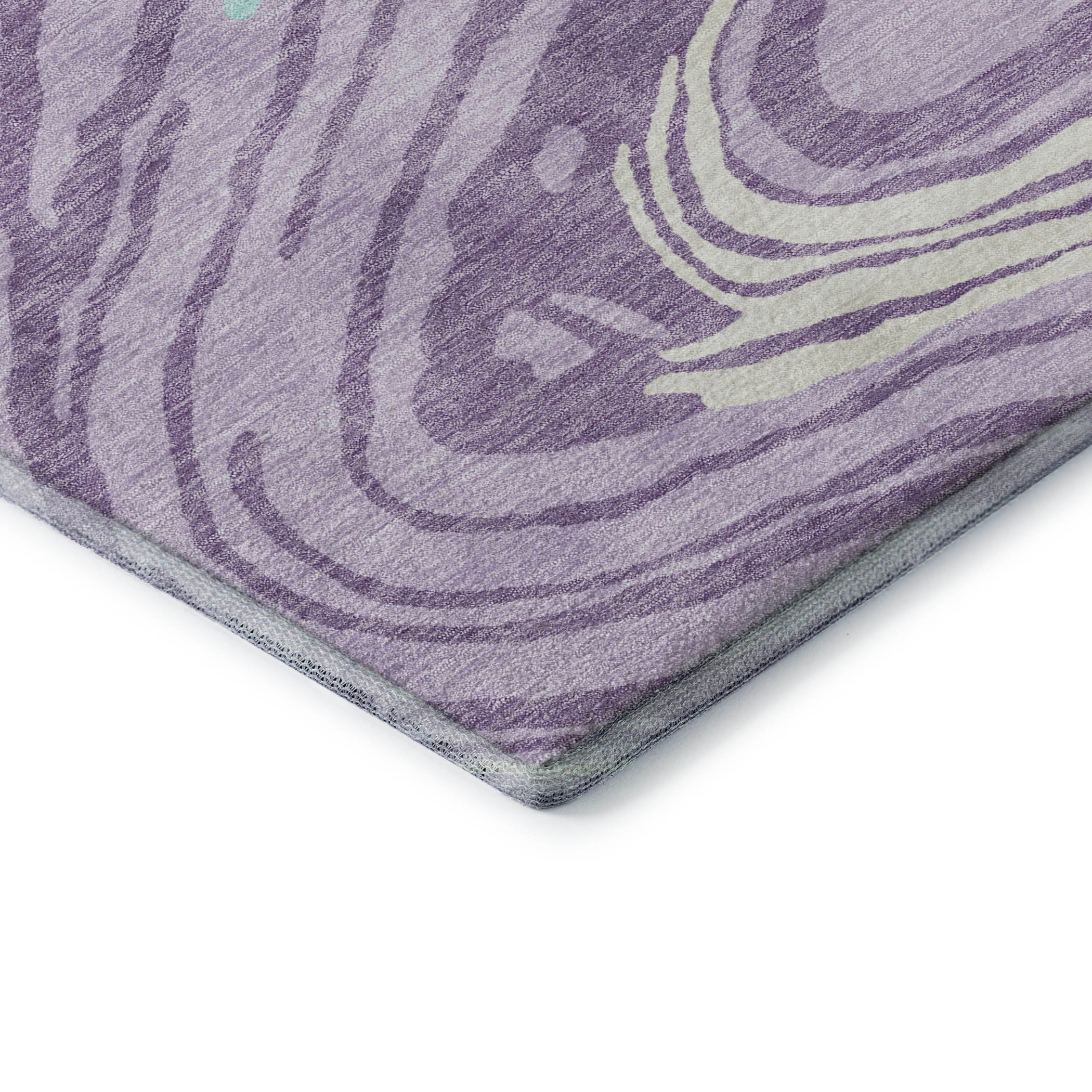 Vienna Machine Washable Transitional Lavender Purple Rug 1'8" x 2'6" #shape_Rectangle