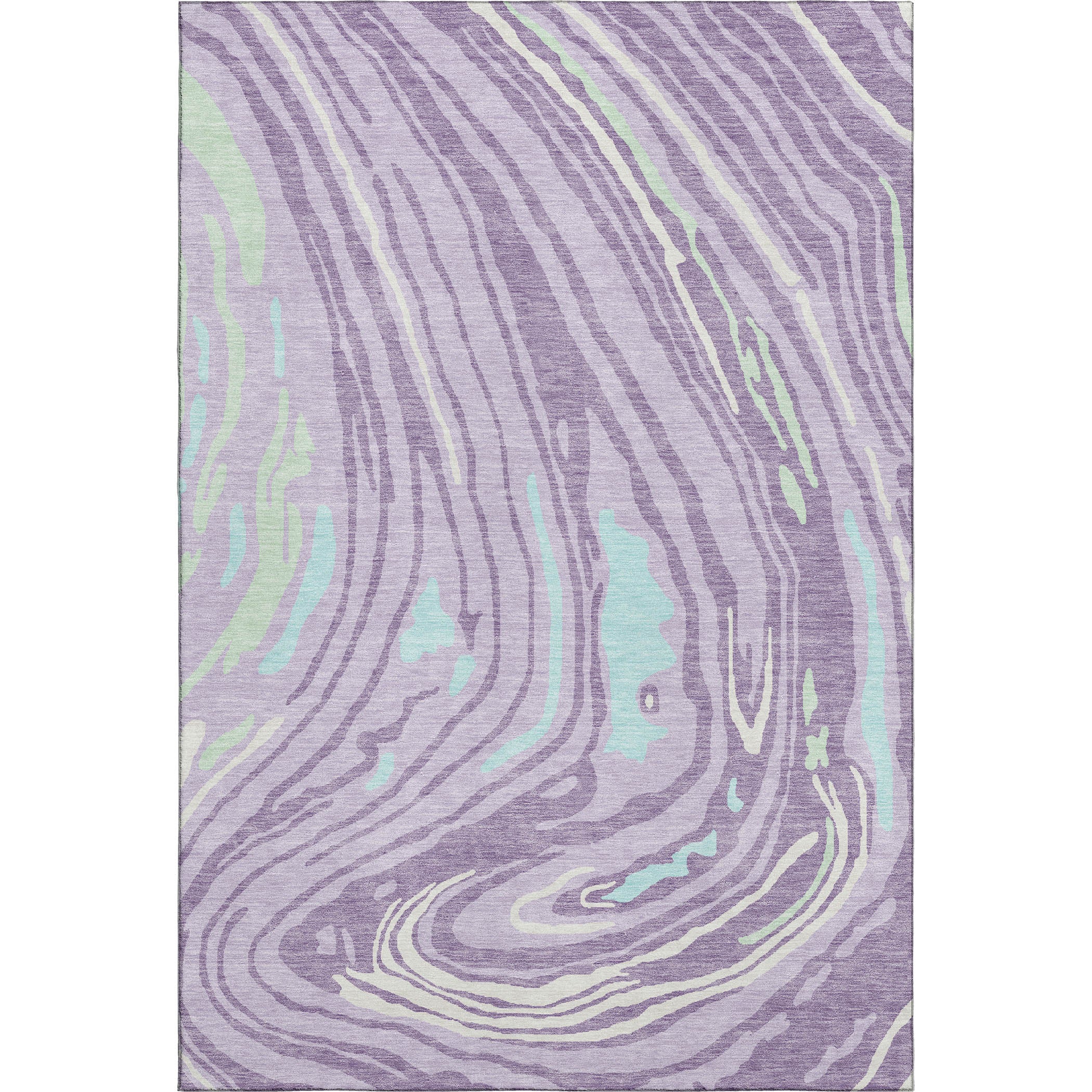Vienna Machine Washable Transitional Lavender Purple Rug 2'6" x 3'10" #shape_Rectangle