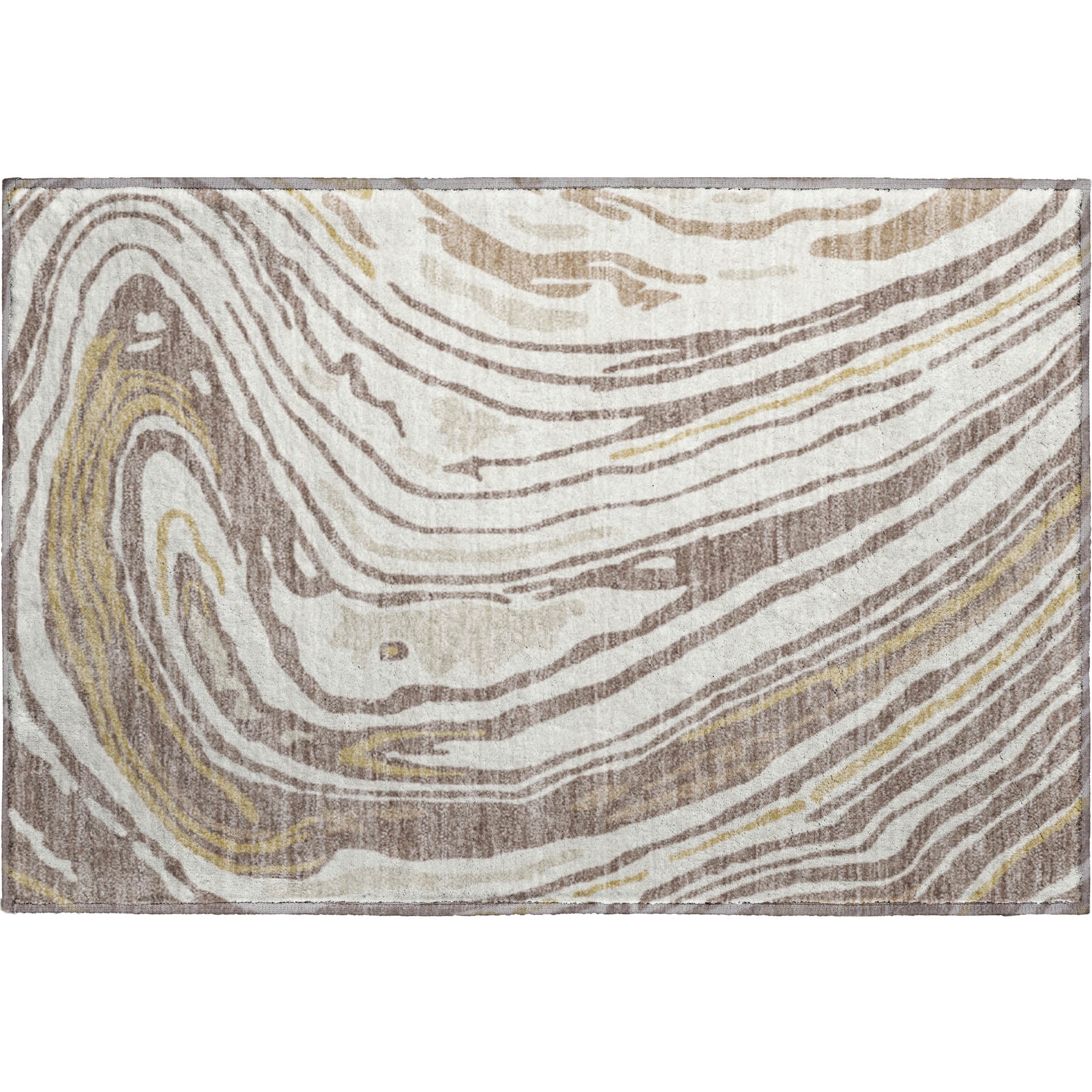Vienna Machine Washable Transitional Taupe Brown Rug 1'8" x 2'6" #shape_Rectangle